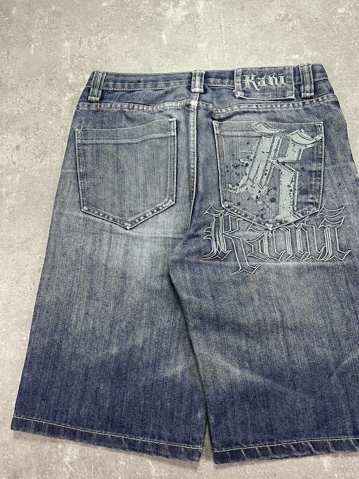 Karl Kani Karl Kani Big Logo Printed Baggy Denim Shorts Jorts 32 Size US 30 / EU 46 - 8 Thumbnail