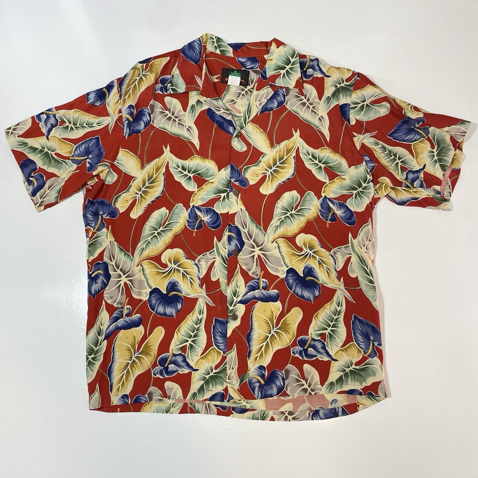 Pineapple Connection Pineapple Juice Anthurium Leaf Print Hawaiian Camp Shirt Size US XL / EU 56 / 4 - 1 Thumbnail