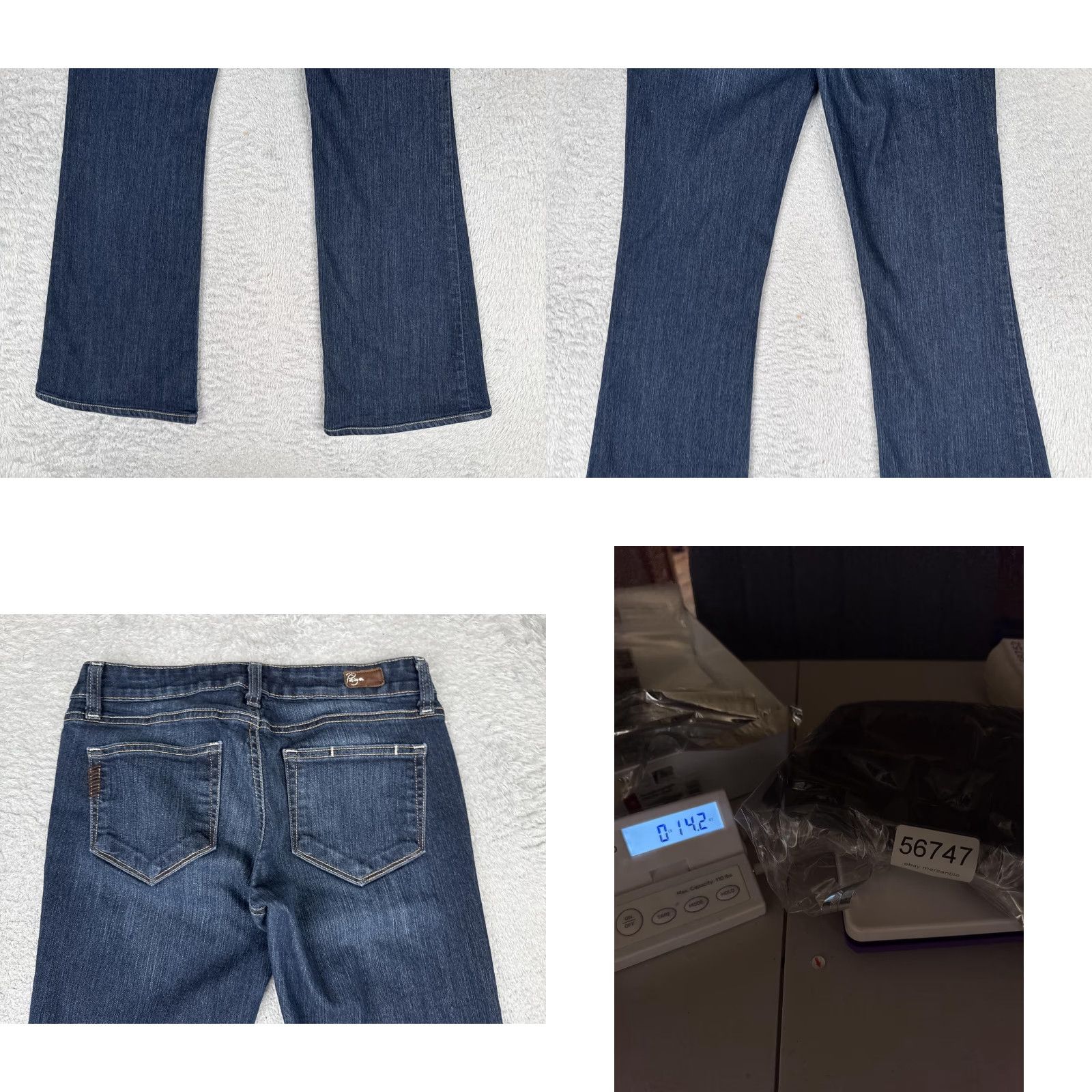 Paige Paige Womens Jeans Bootcut Petite 27 Blue Low Rise Stretch 27x30 Denim Slim USA Mens? Size 27" / US 4 / IT 40 - 10 Thumbnail