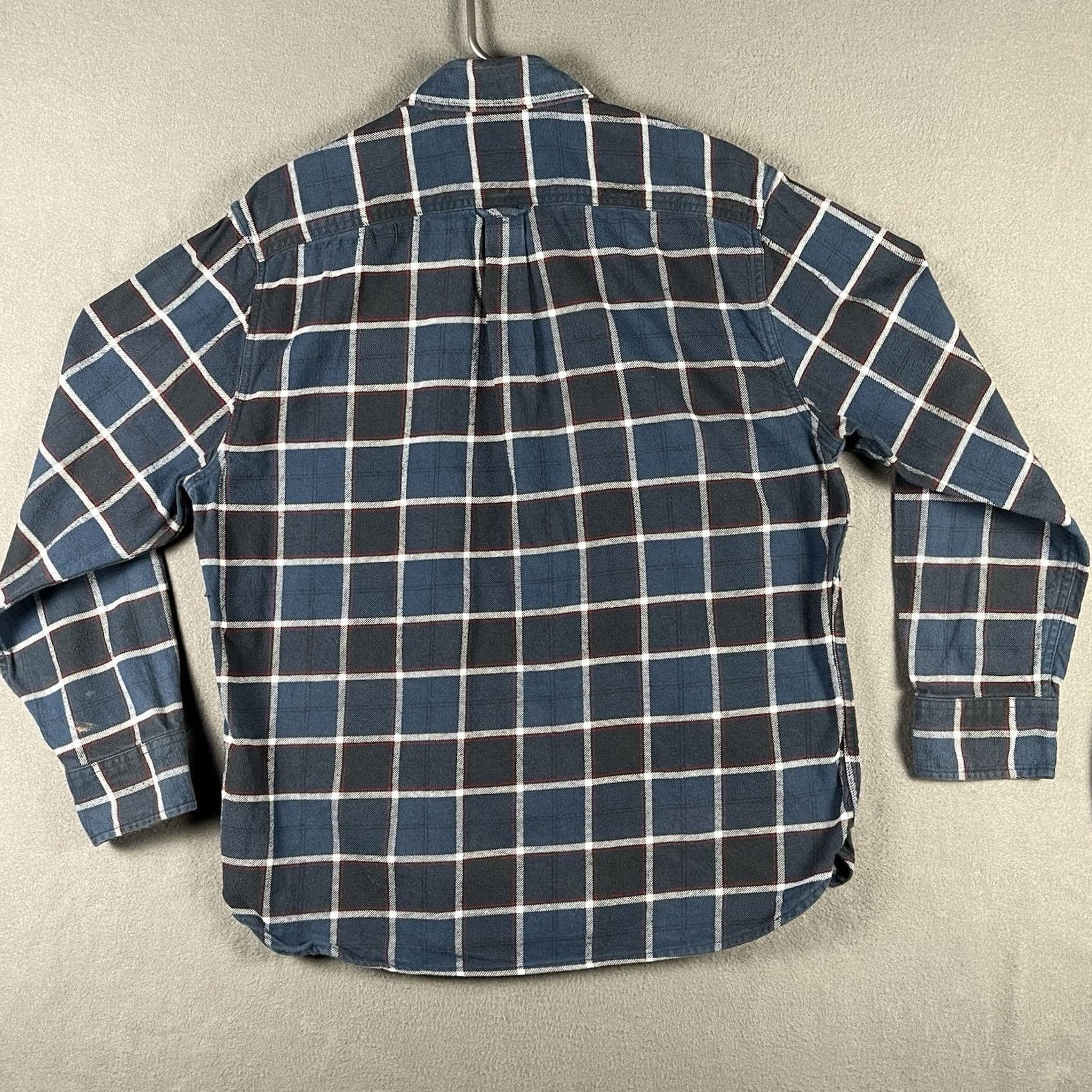 Vintage VINTAGE Jack's Mfg Heritage Heavy Weight Flannel Shirt L Blue 100% Cotton Plaid Button-Up Collared Long Sleeve Men Mens Regular Lightweight? Size US L / EU 52-54 / 3 - 4 Thumbnail