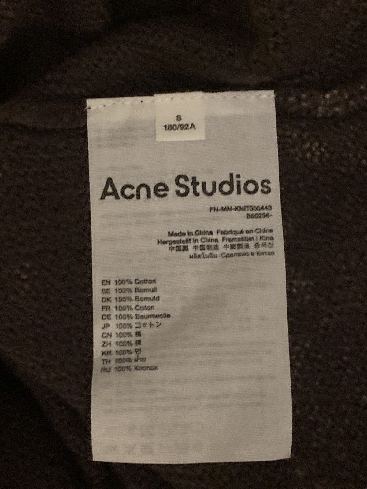 Acne Studios ACNE STUDIOS - ACID WASH KNIT Size US S / EU 44-46 / 1 - 8 Thumbnail