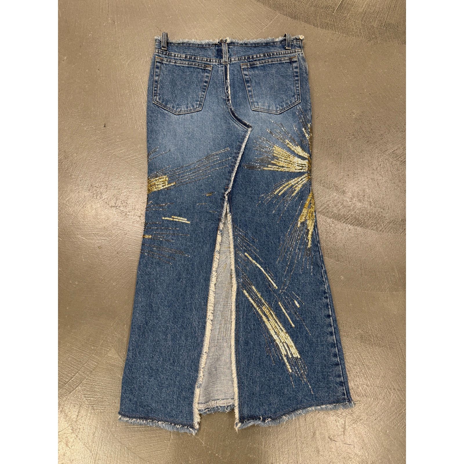 Roberto Cavalli S/S2001 Roberto Cavalli runway long skirt with gold details Size 28" / US 6 / IT 42 - 4 Thumbnail