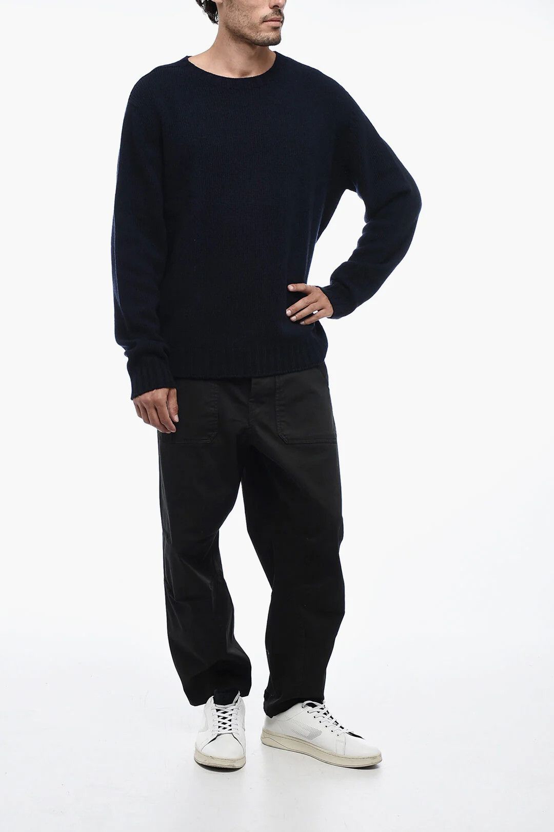 Palm Angels og1mm0326 Wool-Blend Sweater in Blue Size US S / EU 44-46 / 1 - 5 Thumbnail