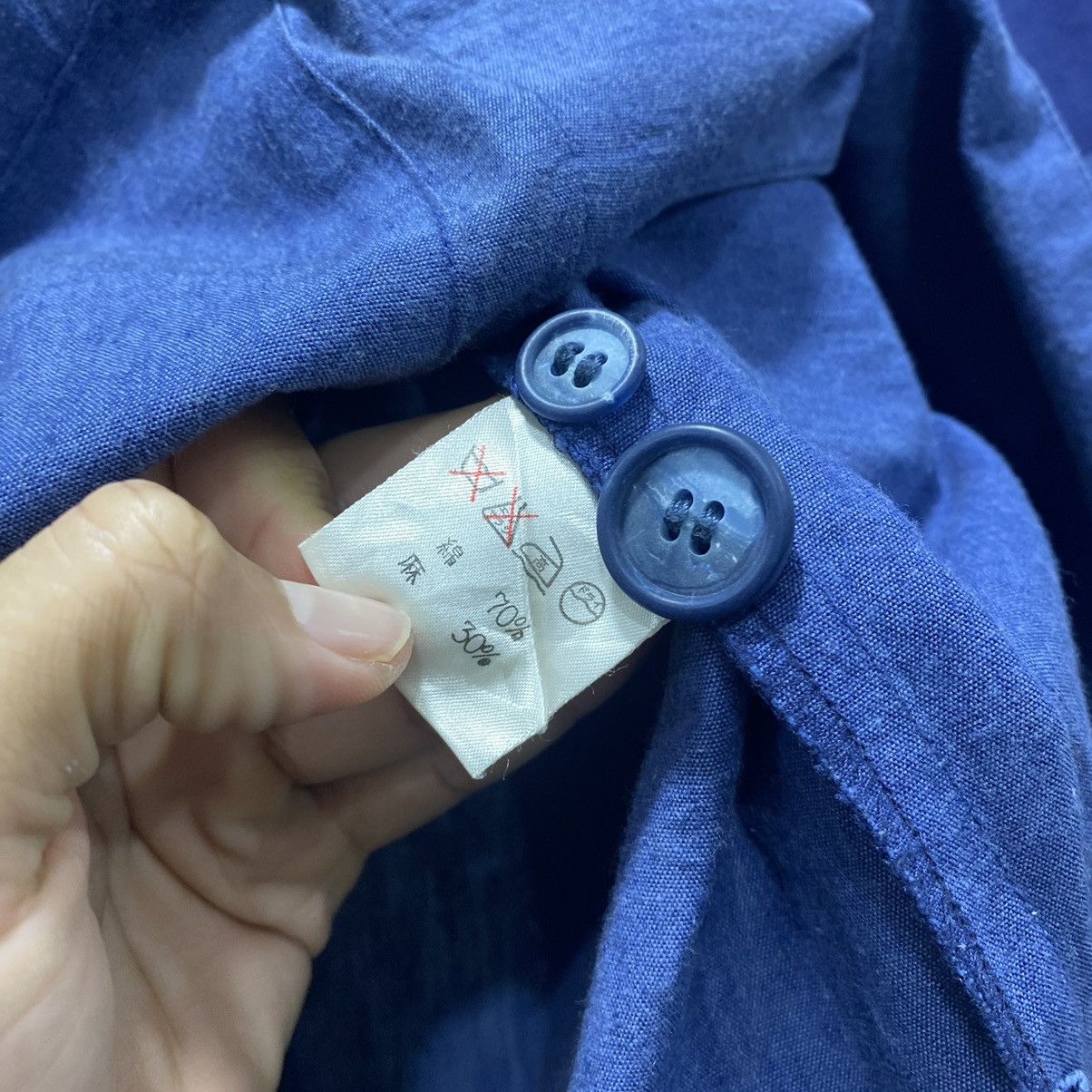Issey Miyake × Japanese Brand × Vintage Sick☠️ Issey Miyake Style Linen Crop Boxy Outerwear Jacket Size US L / EU 52-54 / 3 - 7 Thumbnail