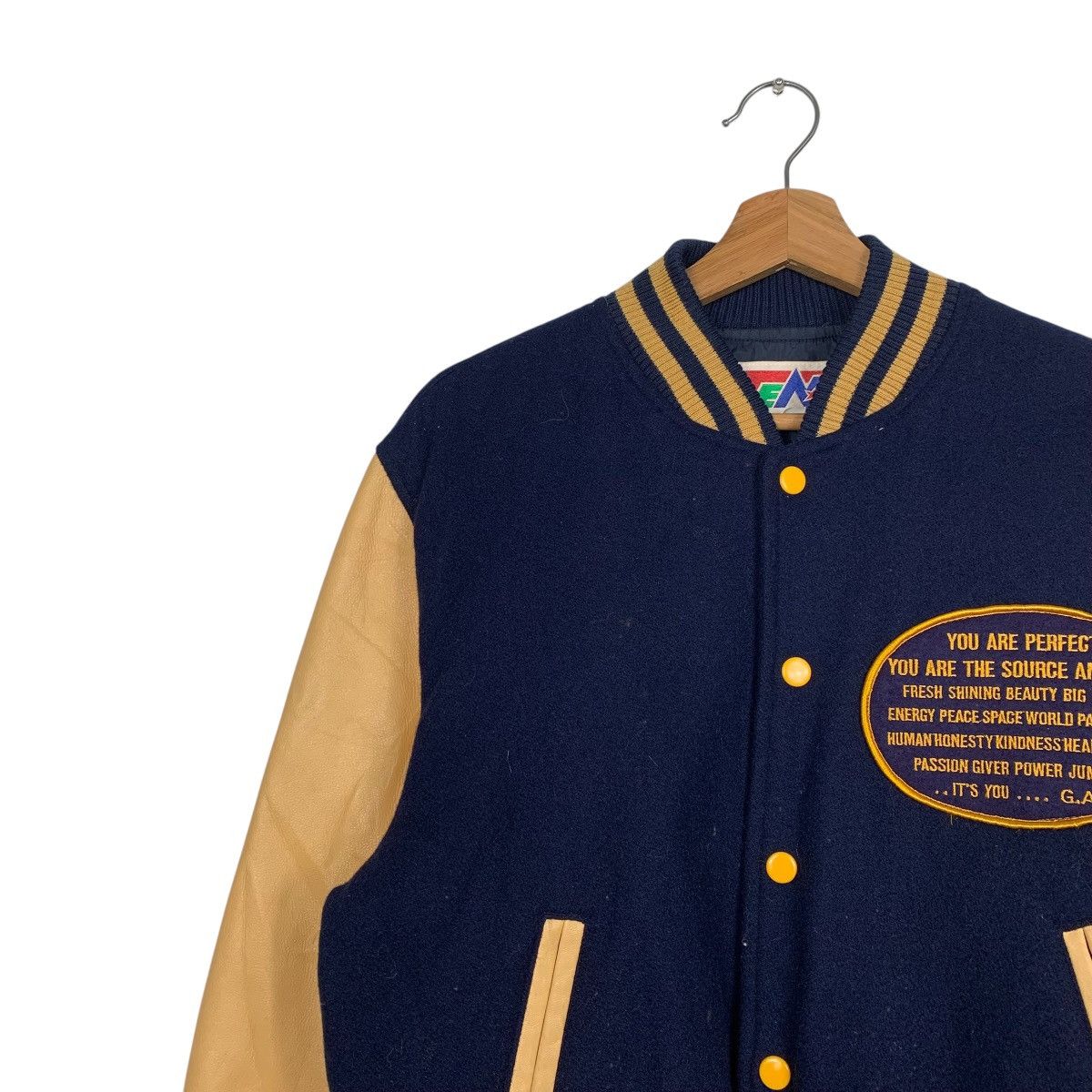 Japanese Brand Living In The Vision 67 GAP Leather Varsity Jacket Size US M / EU 48-50 / 2 - 6 Thumbnail