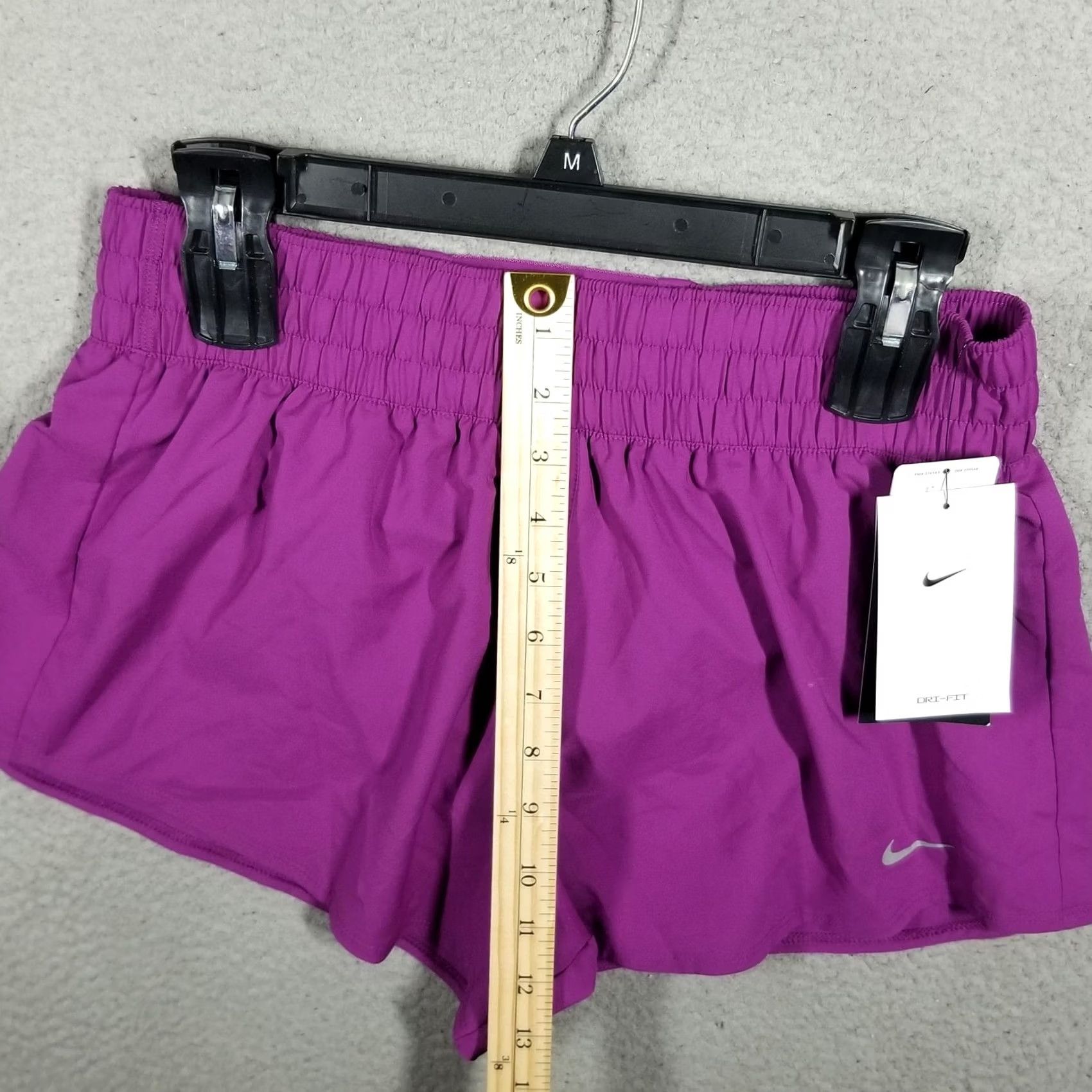 Nike Nike Womens Small Purple Dri-FIT One Mid Rise 3" Training Shorts DX6010-505 Size 28" / US 6 / IT 42 - 6 Thumbnail
