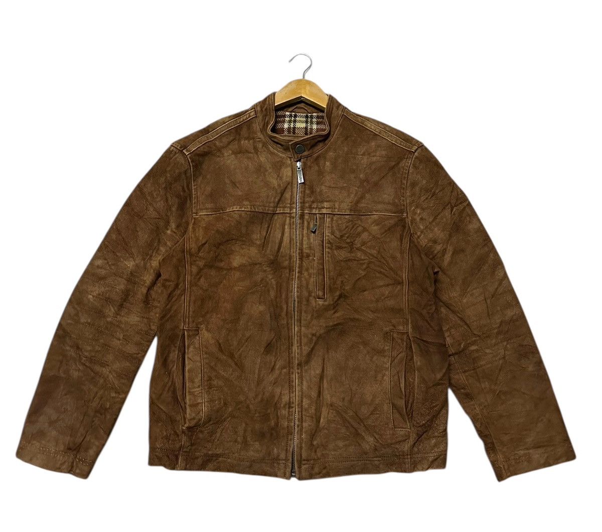 Leather Bernardo lamb leather motorcycle jacket in brown. Size US M / EU 48-50 / 2 - 8 Thumbnail
