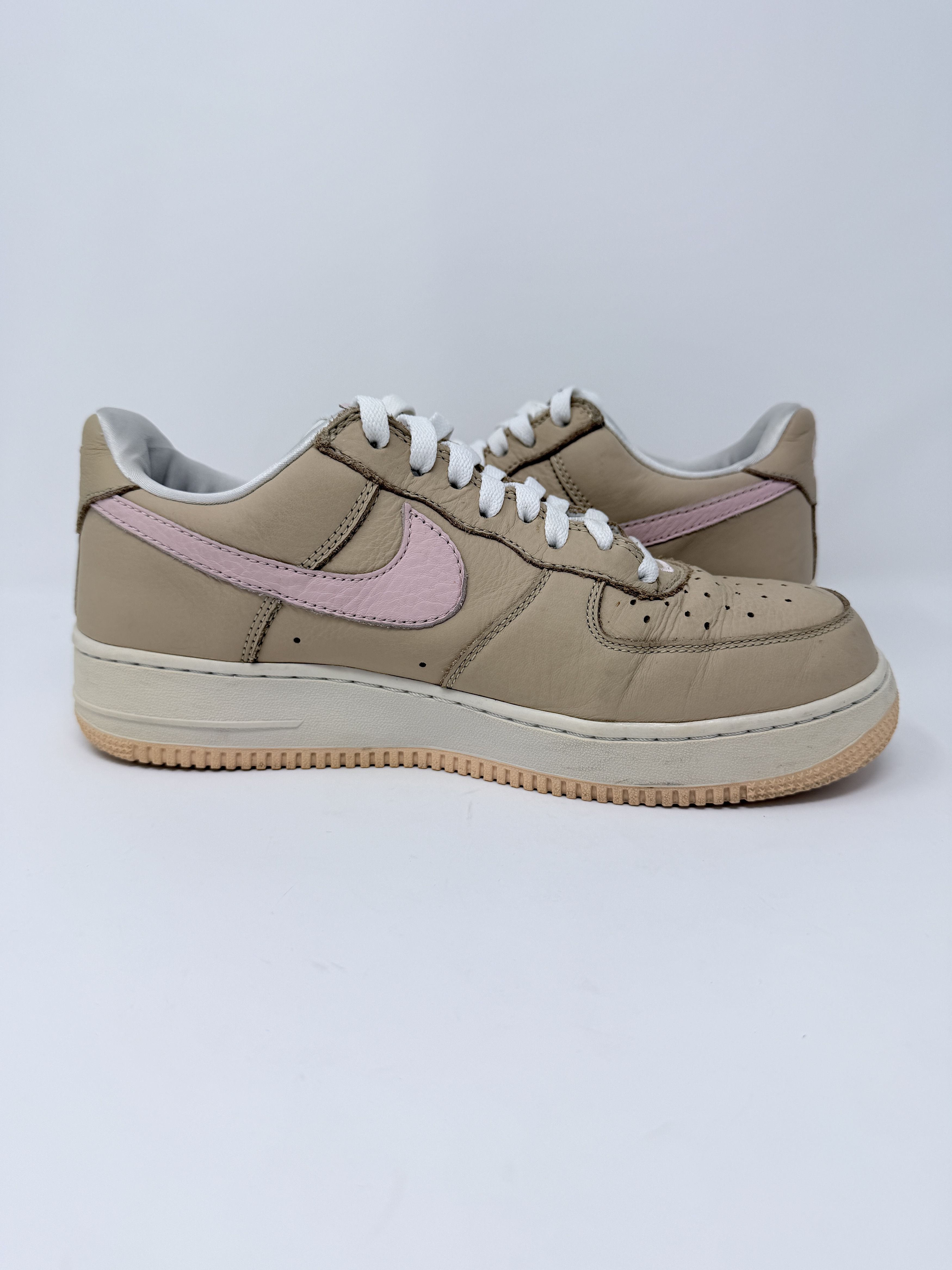 Kith × Nike Kith Nike Air Force 1 Retro Linen Tan Pink 2016 Size US 9 / EU 42 - 5 Thumbnail