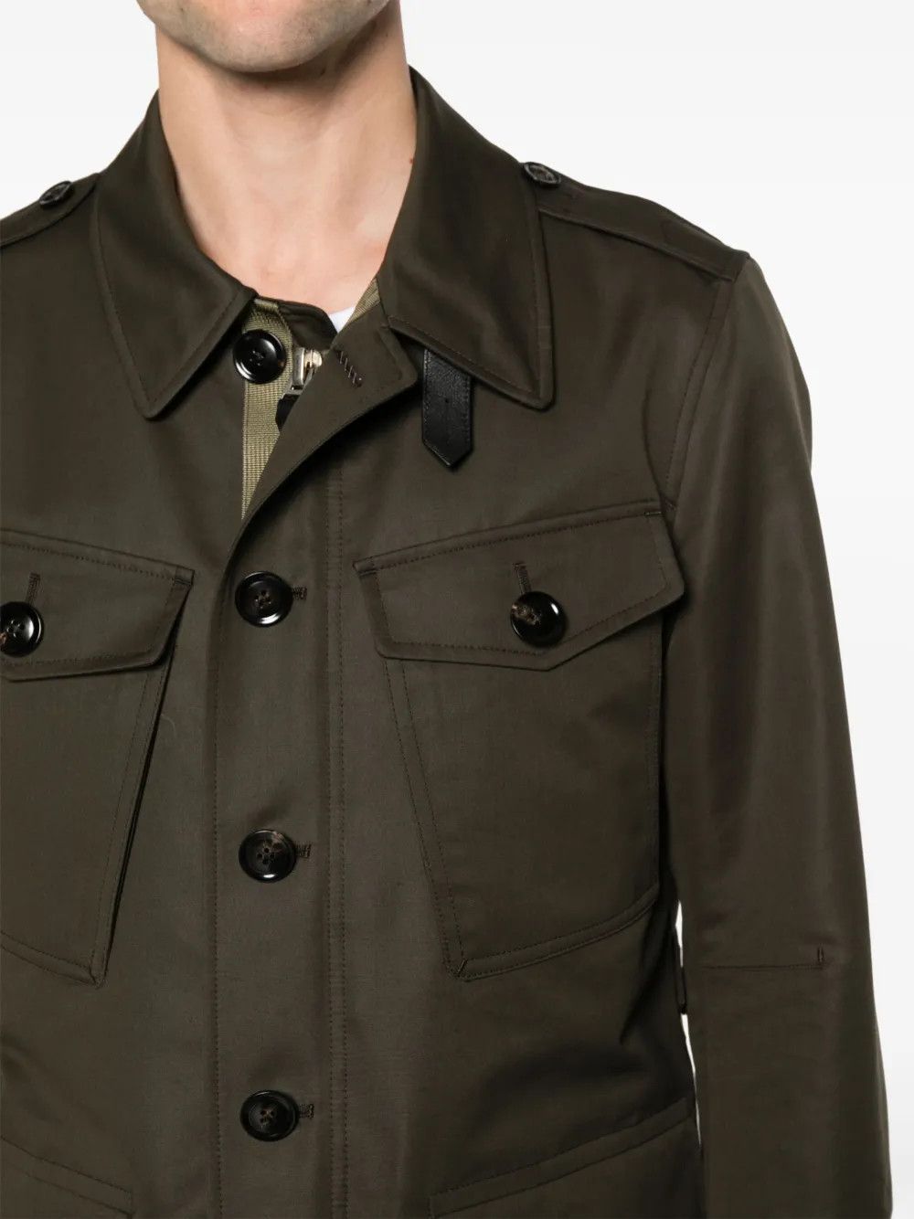 Tom Ford o1y0425 Jacket in Olive Green Size US XL / EU 56 / 4 - 2 Thumbnail