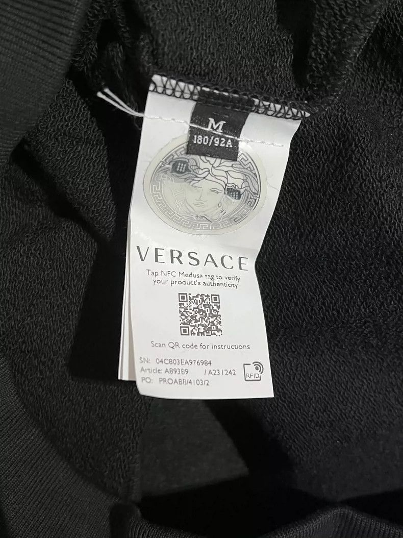 Versace Versace Letter cotton pullover sweatshirt Size US L / EU 52-54 / 3 - 7 Thumbnail