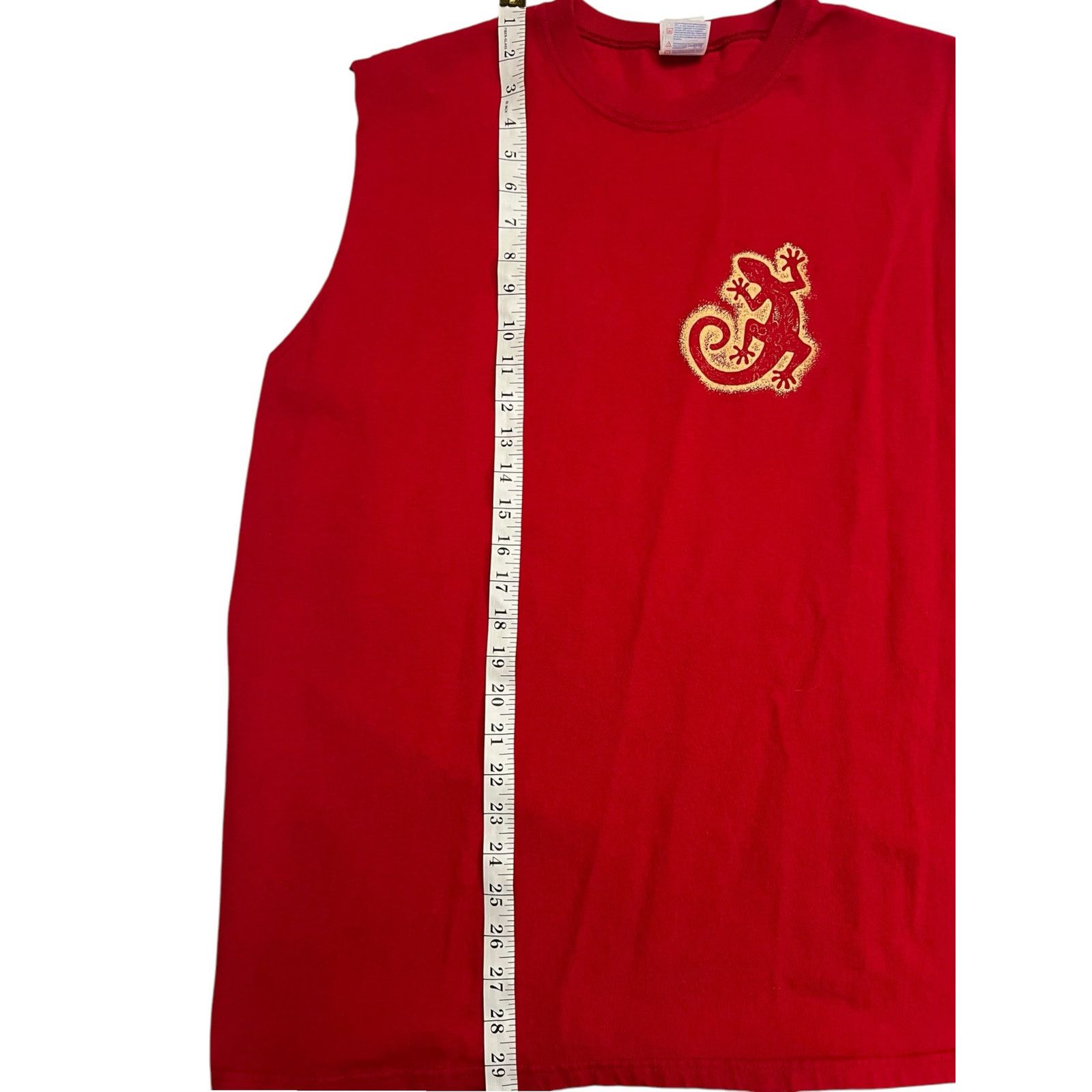Other Puerto Vallarta Gecko Muscle Shirt Red Sleeveless Tank Top Size US XXL / EU 58 / 5 - 14 Thumbnail
