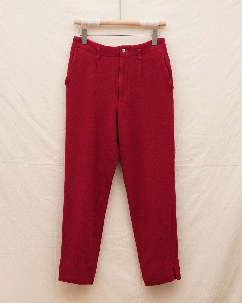 Comme des Garcons size M Red cashmere trousers 90% wool
