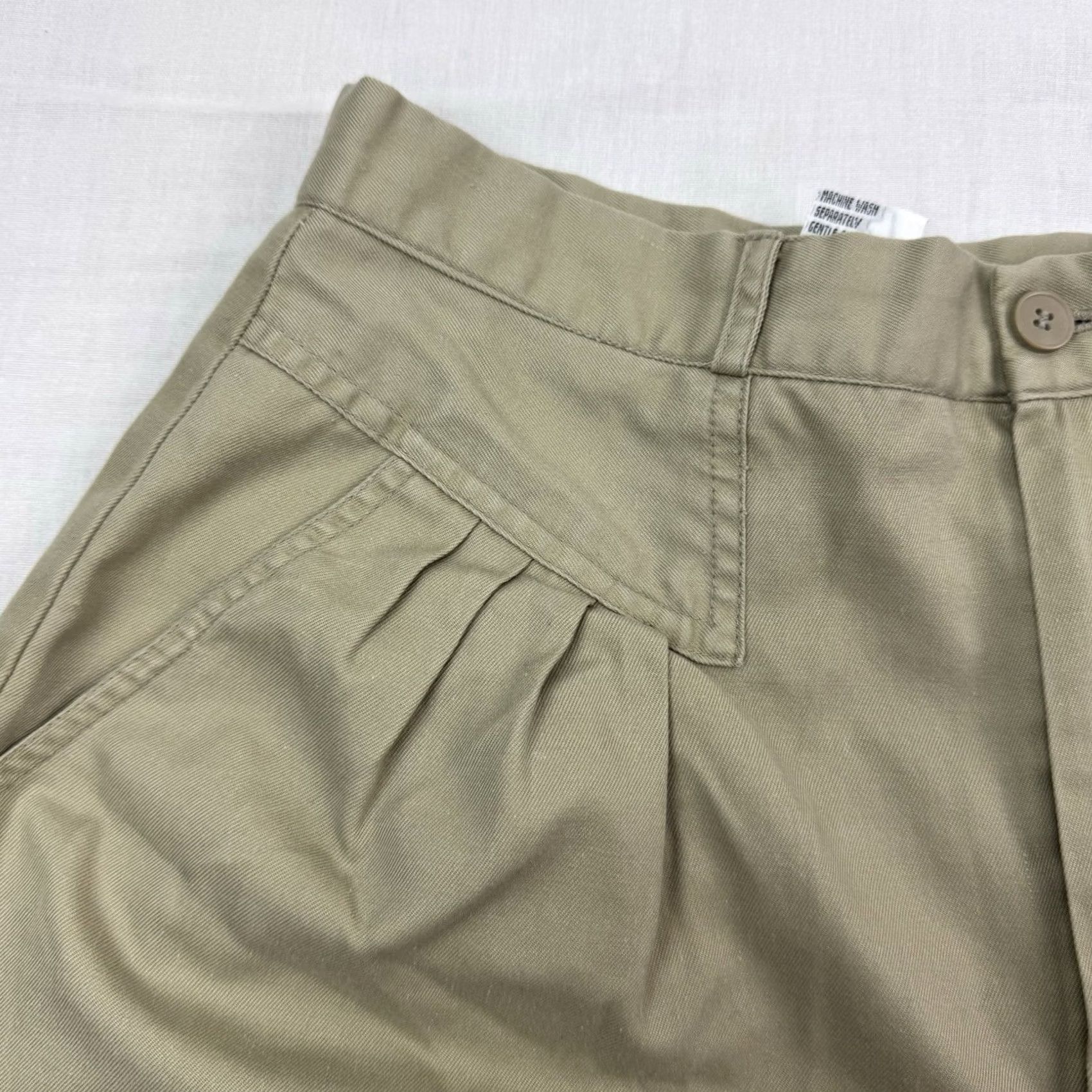 Casablanca VINTAGE Casablanca Shorts Womens 80s 10 High Waisted Hipster Mom Beige Cotton Polyester Casual Womens Size 32" / US 10 / IT 46 - 2 Thumbnail