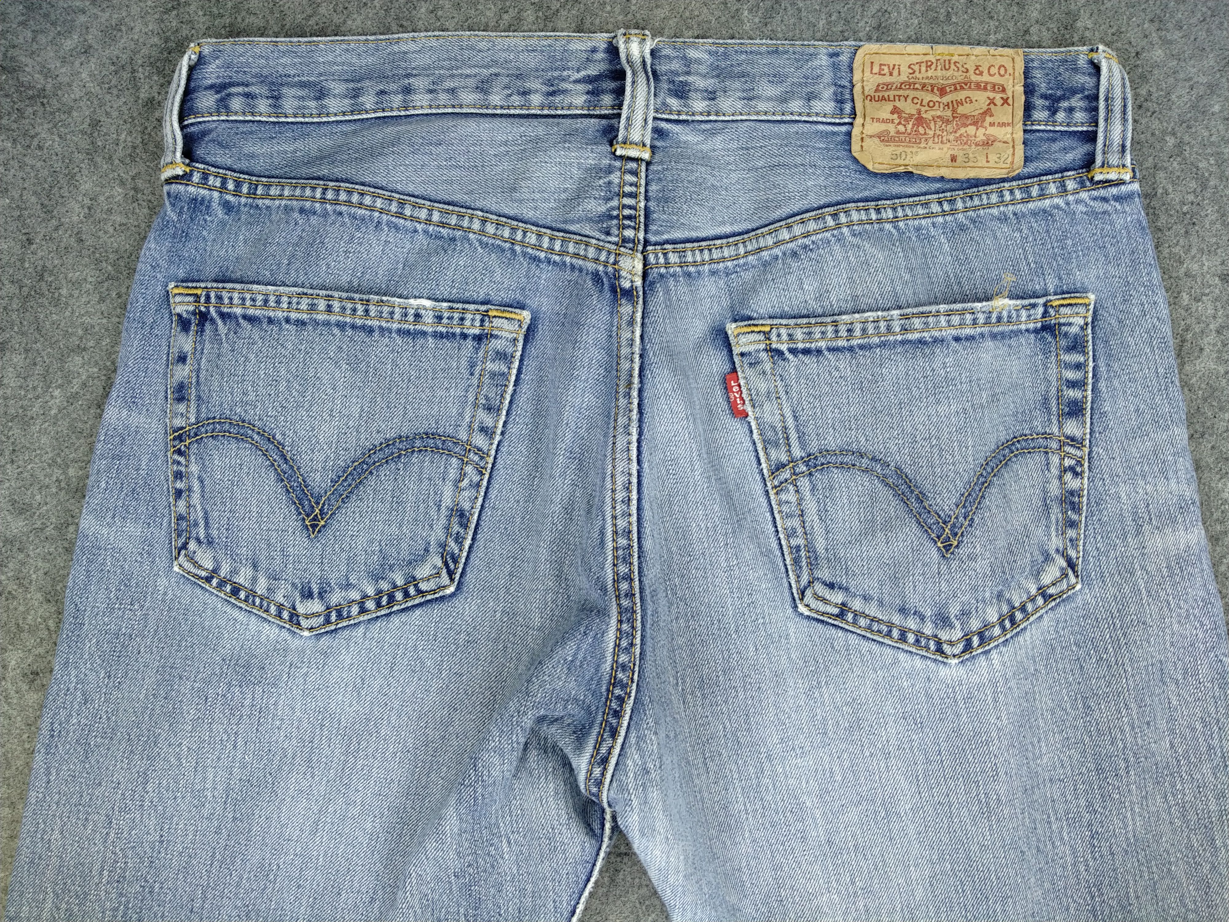 Japanese Brand Blue Distressed Vintage Levi's 501 34x28.5 Denim -JN270 Size US 34 / EU 50 - 4 Thumbnail