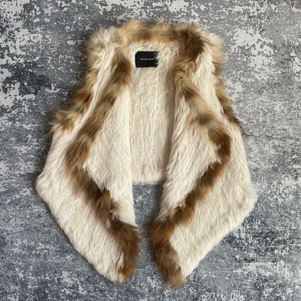 Beauty Beast Vintage Rose Bud Fur Sleeveless Vest Size US M / EU 48-50 / 2 - 2 Thumbnail