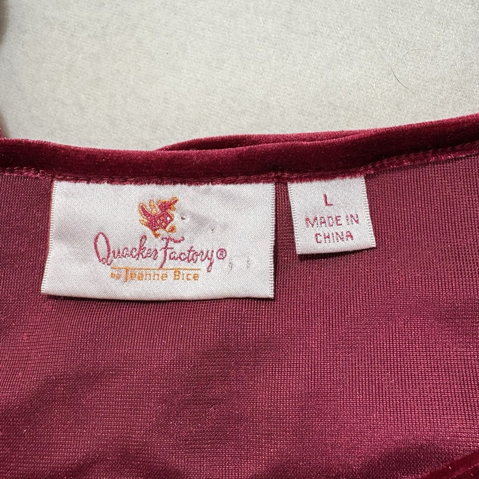 Other Quacker Factory Large Velour Sweatshirt Rhinestone Velvet Size L / US 10 / IT 46 - 3 Thumbnail