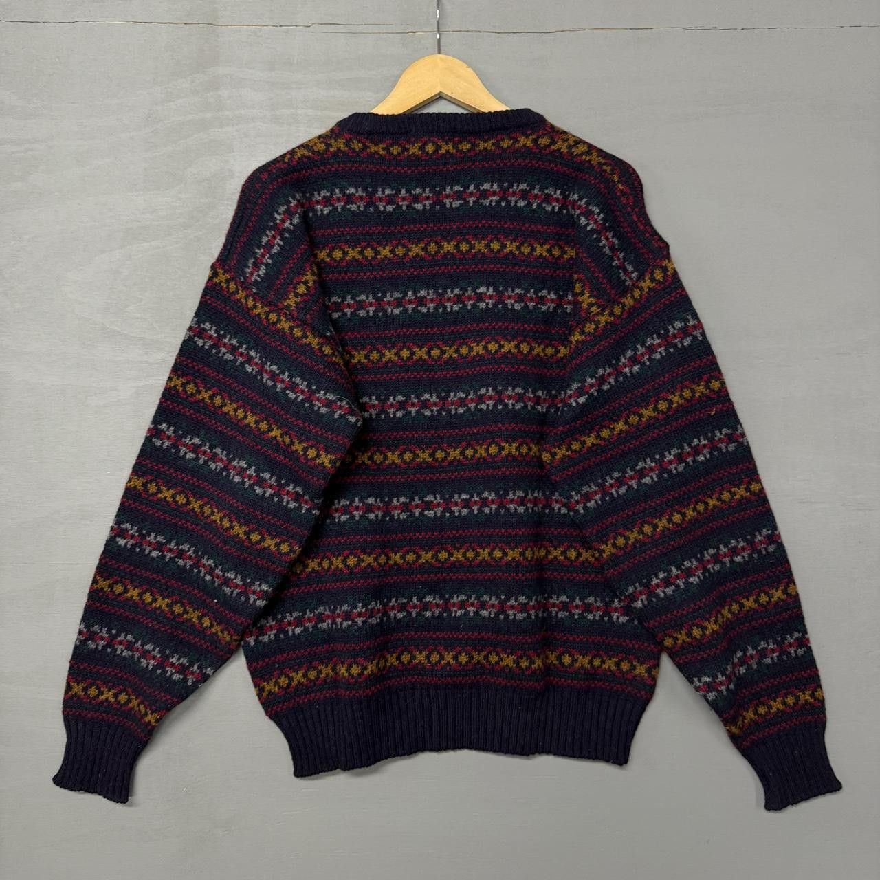 L.L. Bean L.L.Bean Wool Aztec Retro Multicolor Striped Sweater Large Size US L / EU 52-54 / 3 - 4 Thumbnail