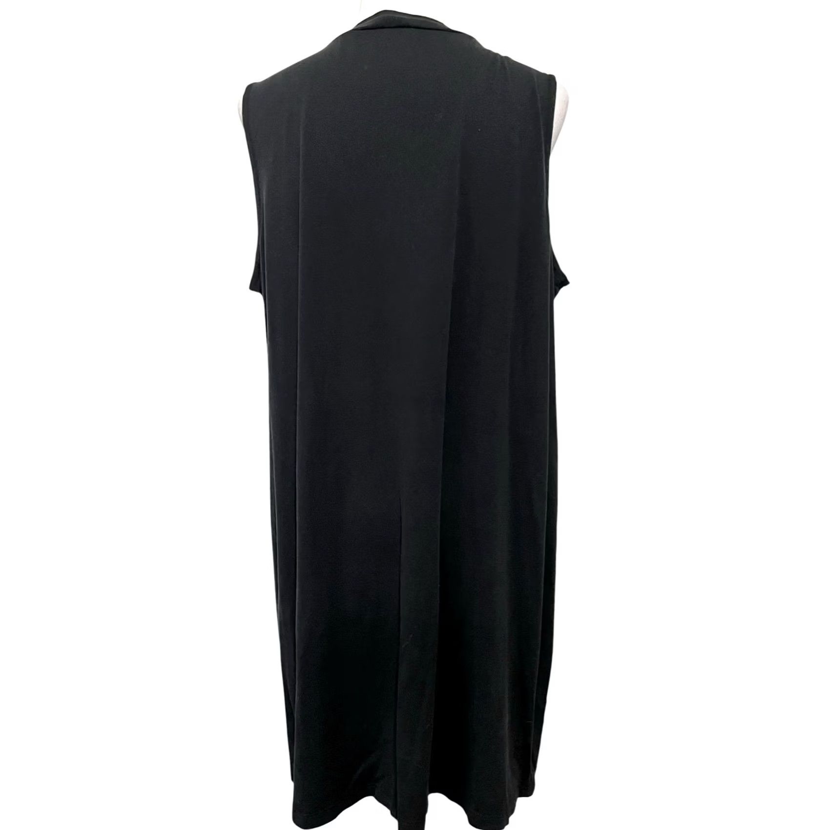 Eileen Fisher Eileen Fisher Black Dress Sleeveless Mock Neck XL Shirt Dress Women Dress Length Knee Length Black 100% Cotton Solid Comfortable Minimalist Size XL / US 12-14 / IT 48-50 - 5 Thumbnail