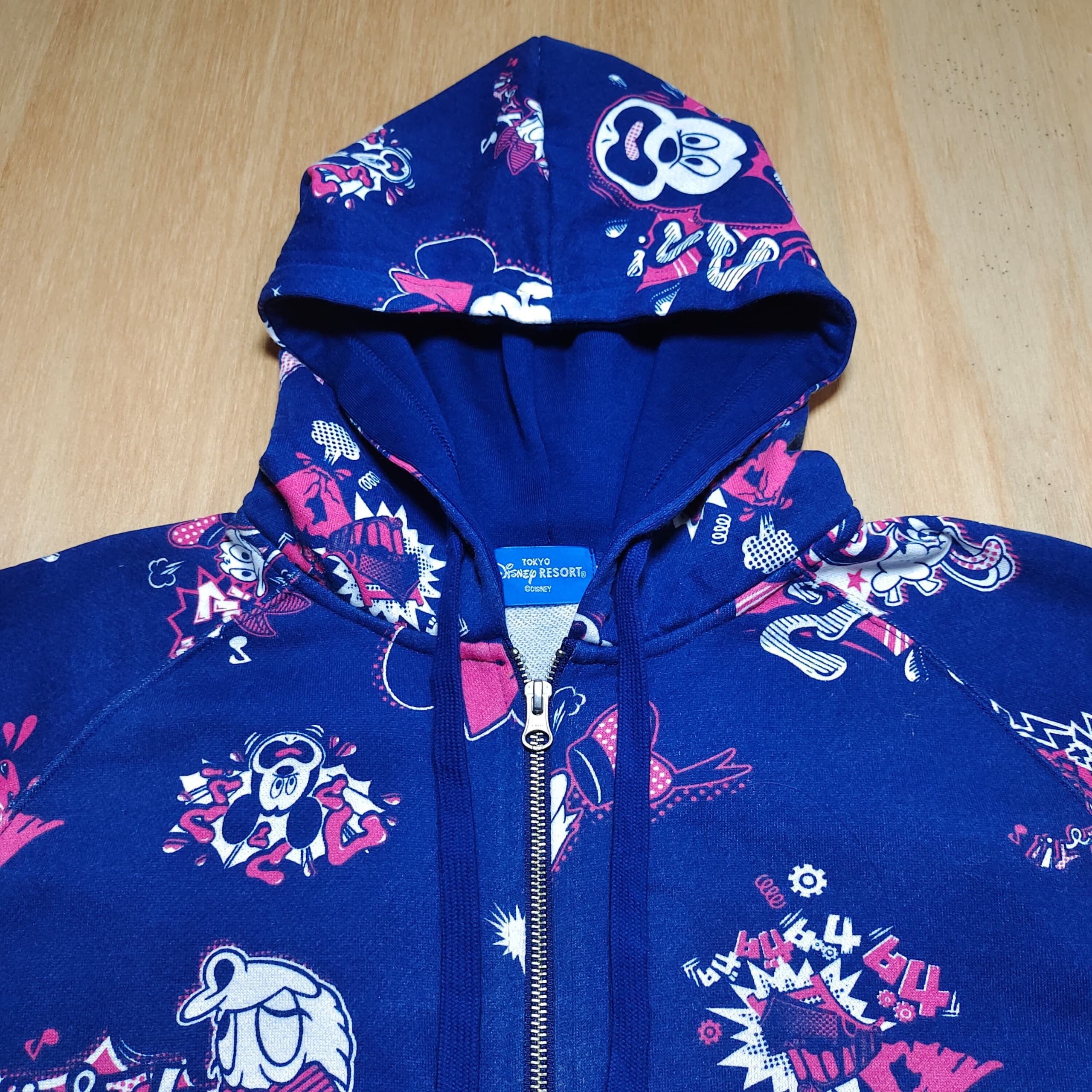 Disney ALL OVER PRINT DISNEY TOKYO FULL ZIPPER HOODIE SWEATSHIRT Size M / US 6-8 / IT 42-44 - 3 Thumbnail