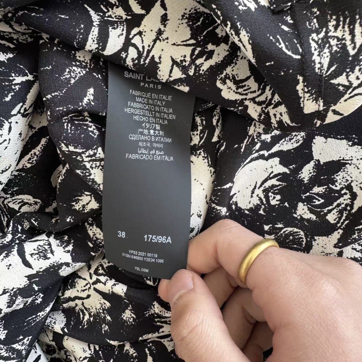 Saint Laurent Paris Saint Laurent Floral Silk Shirt Size US M / EU 48-50 / 2 - 4 Thumbnail