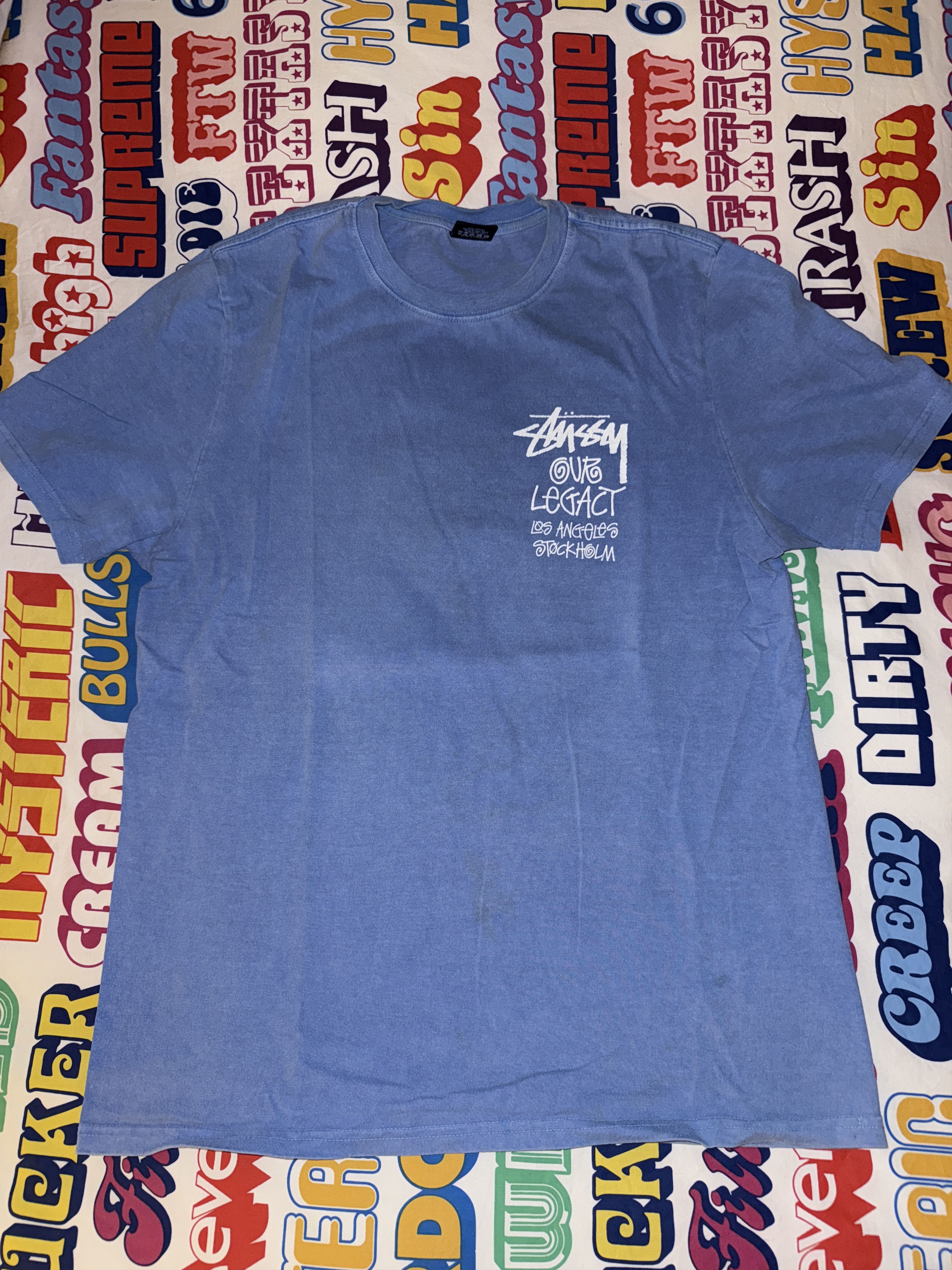 Our Legacy × Stussy Stussy x Our Legacy FW21 Surfman Shirt Pigment Dyed Blue M Size US M / EU 48-50 / 2 - 7 Thumbnail