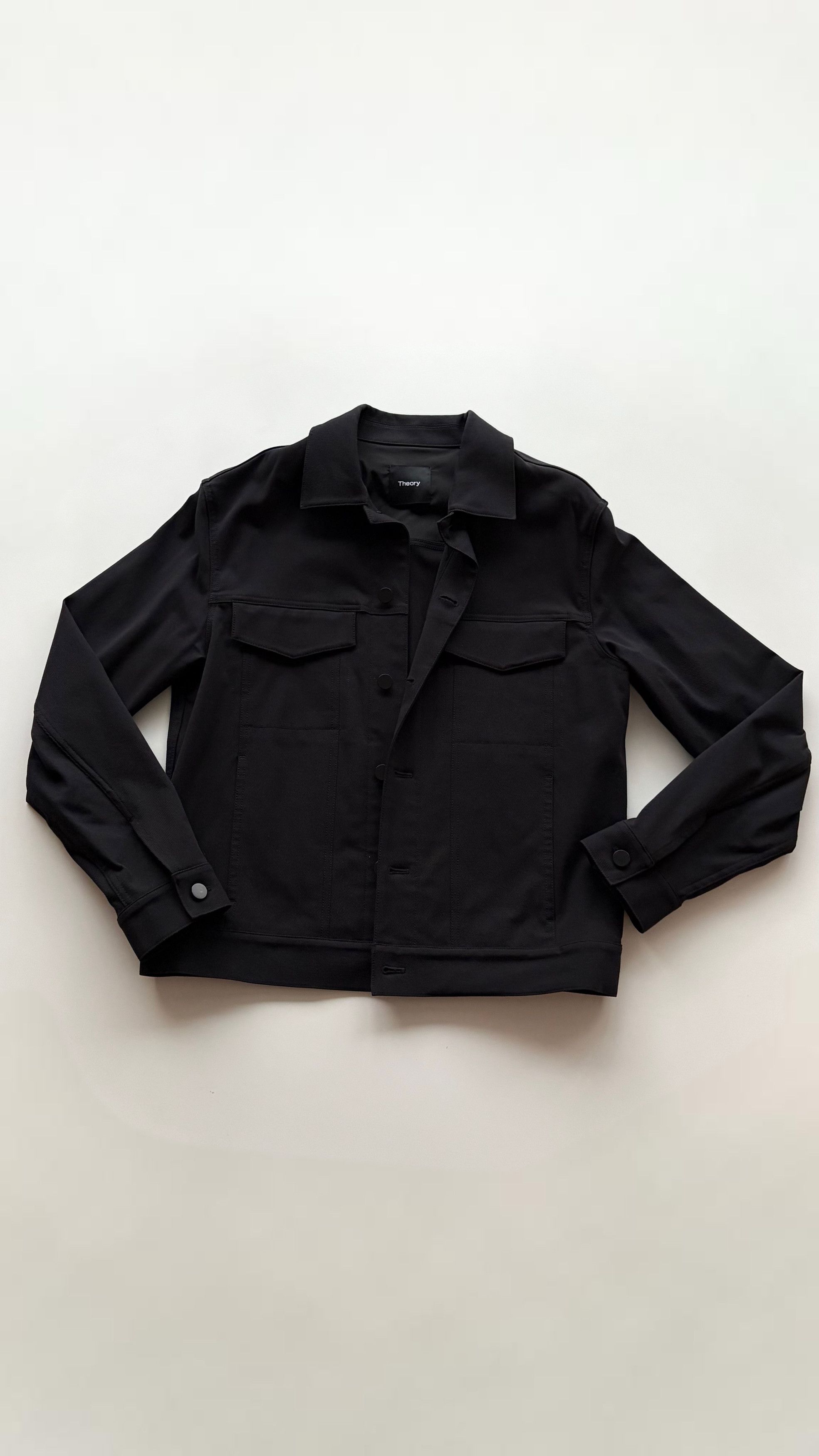 Theory Theory Black Modern Trucker Jacket Size US M / EU 48-50 / 2 - 1 Thumbnail