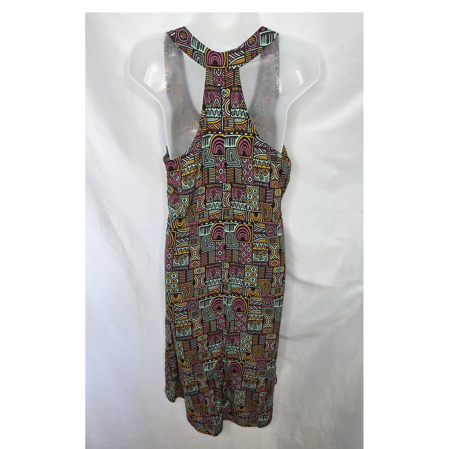 KAVU KAVU Multicolor Geometric Sleeveless Racerback Summer Dress Size S / US 4 / IT 40 - 2 Thumbnail