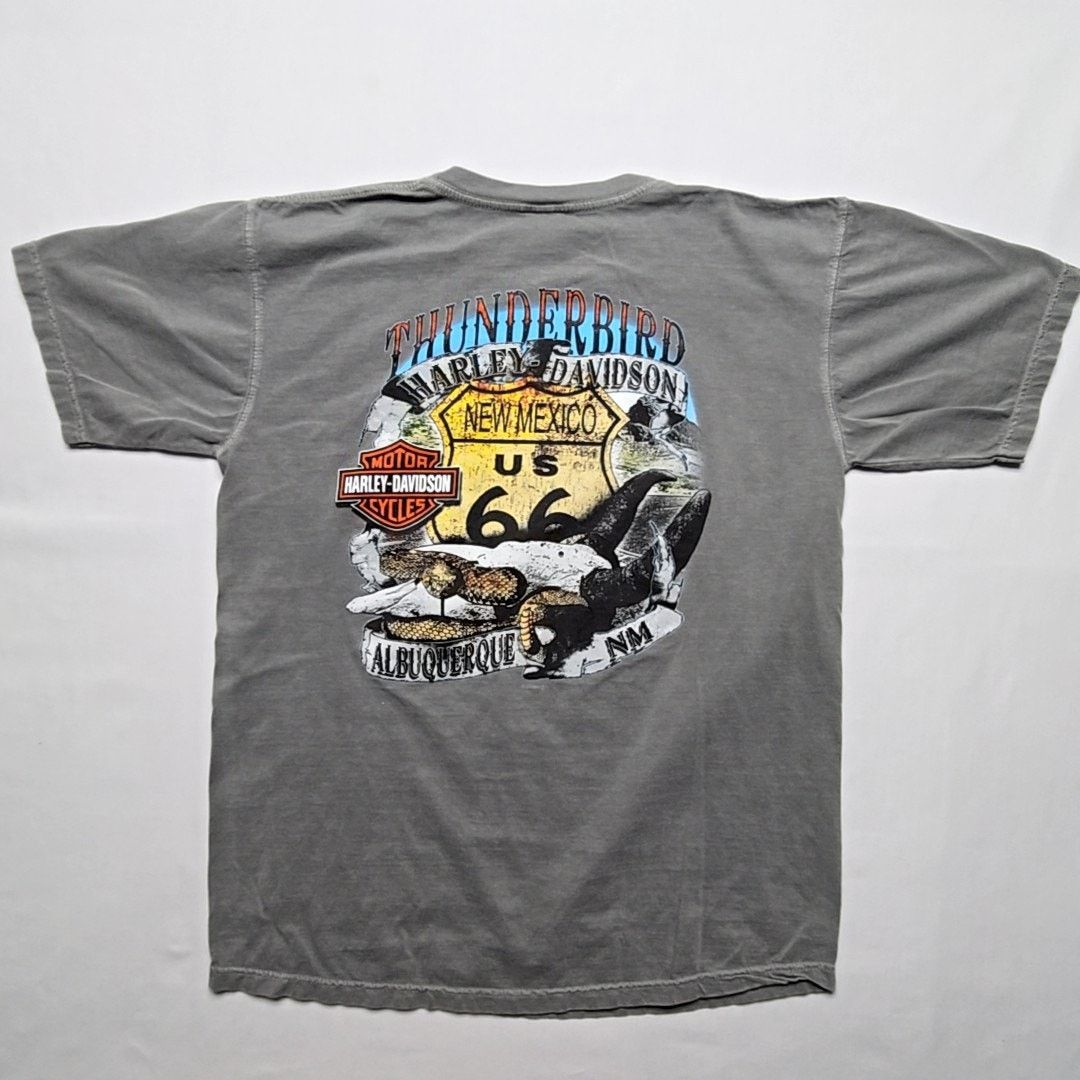 Harley Davidson Harley Davidson Route 66 Tee Thunderbird Albuquerque M Y2K Size US M / EU 48-50 / 2 - 1 Thumbnail