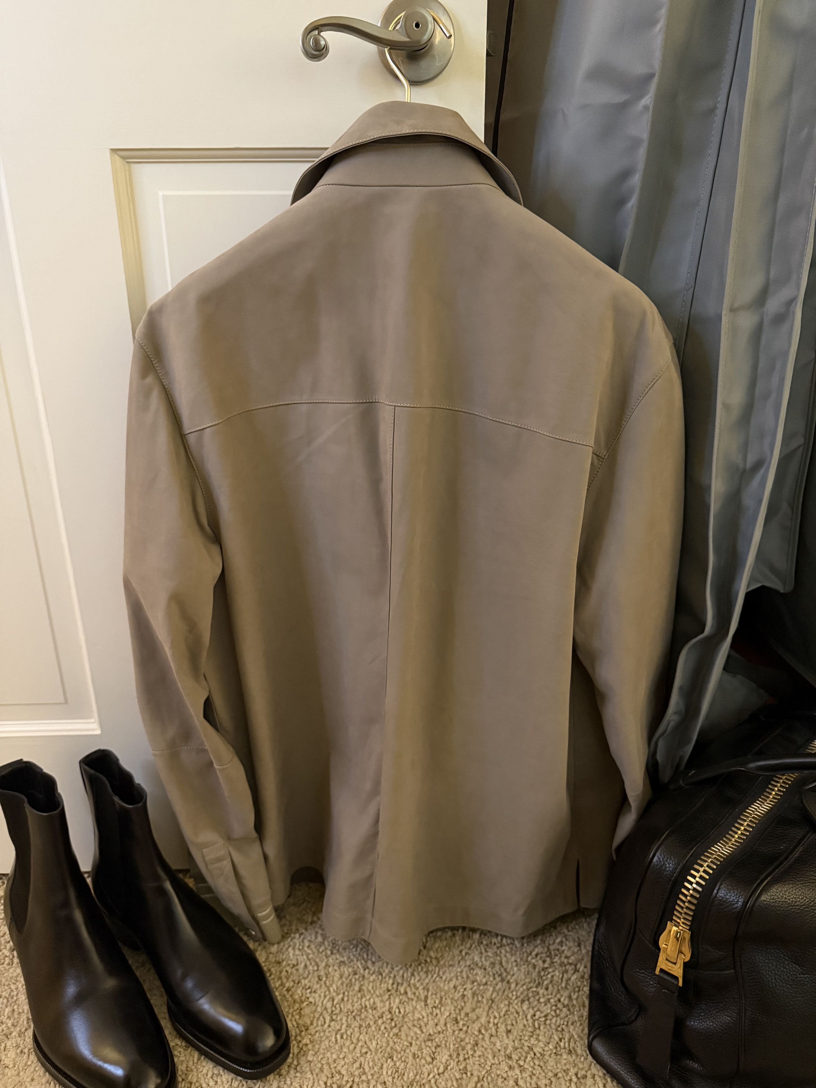 Hermes Best Dressed Ultra Rare $15K w/tax HERMES Calfskin Overshirt Size US XL / EU 56 / 4 - 17 Thumbnail