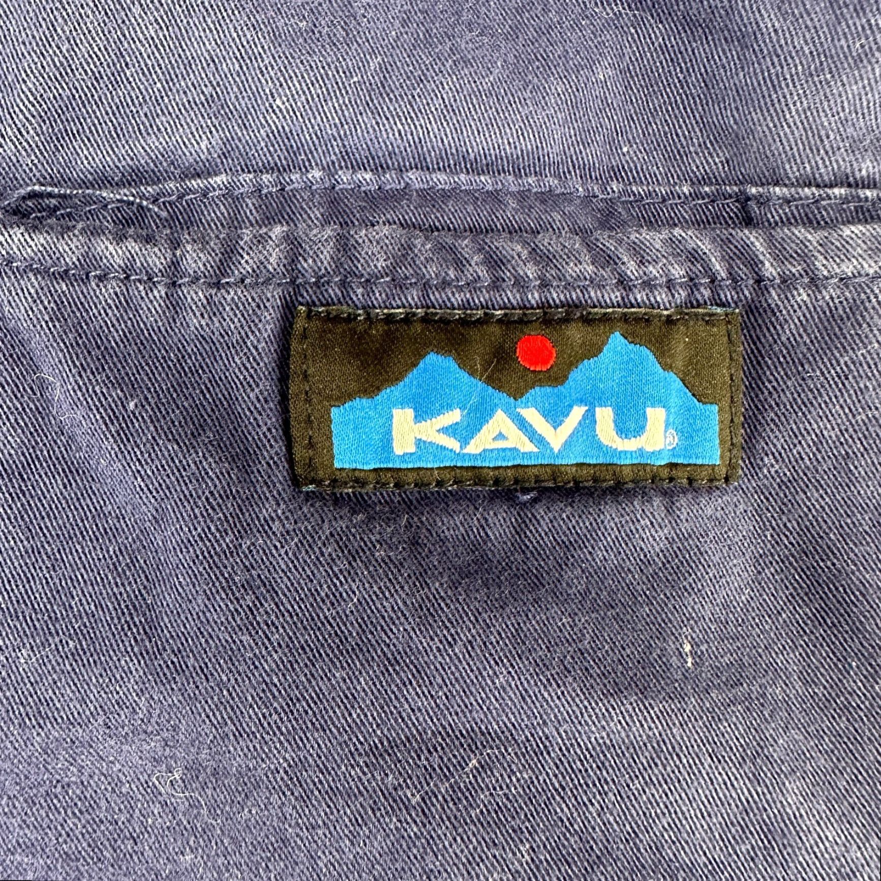 KAVU KAVU Shorts Mens 34 Blue Navy Canvas Chino Outdoor Logo 90s Vintage? No, Regular Rise 8-10in Size US 34 / EU 50 - 3 Thumbnail
