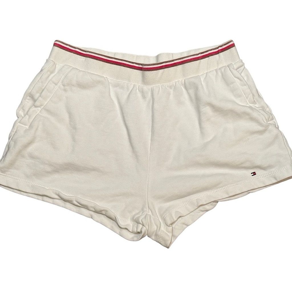 Tommy Hilfiger Tommy Hilfiger White Sport Cotton Running Women’s Shorts M Size 28" / US 6 / IT 42 - 1 Thumbnail