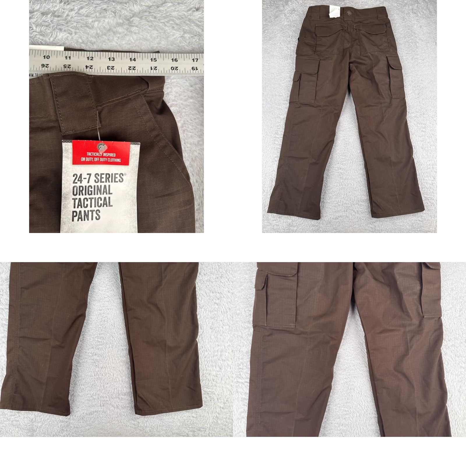 Vintage TRU-SPEC Pants Women 6 Brown Rip-Stop Cargo 24-7 Series LEO 30x28 NEW Size 28" / US 6 / IT 42 - 9 Thumbnail