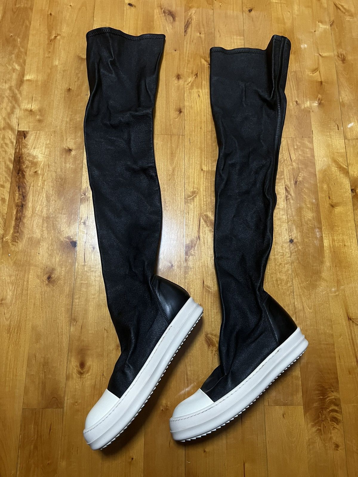 Rick Owens Rick owens mainline leather thigh high stocking sz 37.5 Size US 7.5 / IT 37.5 - 3 Thumbnail