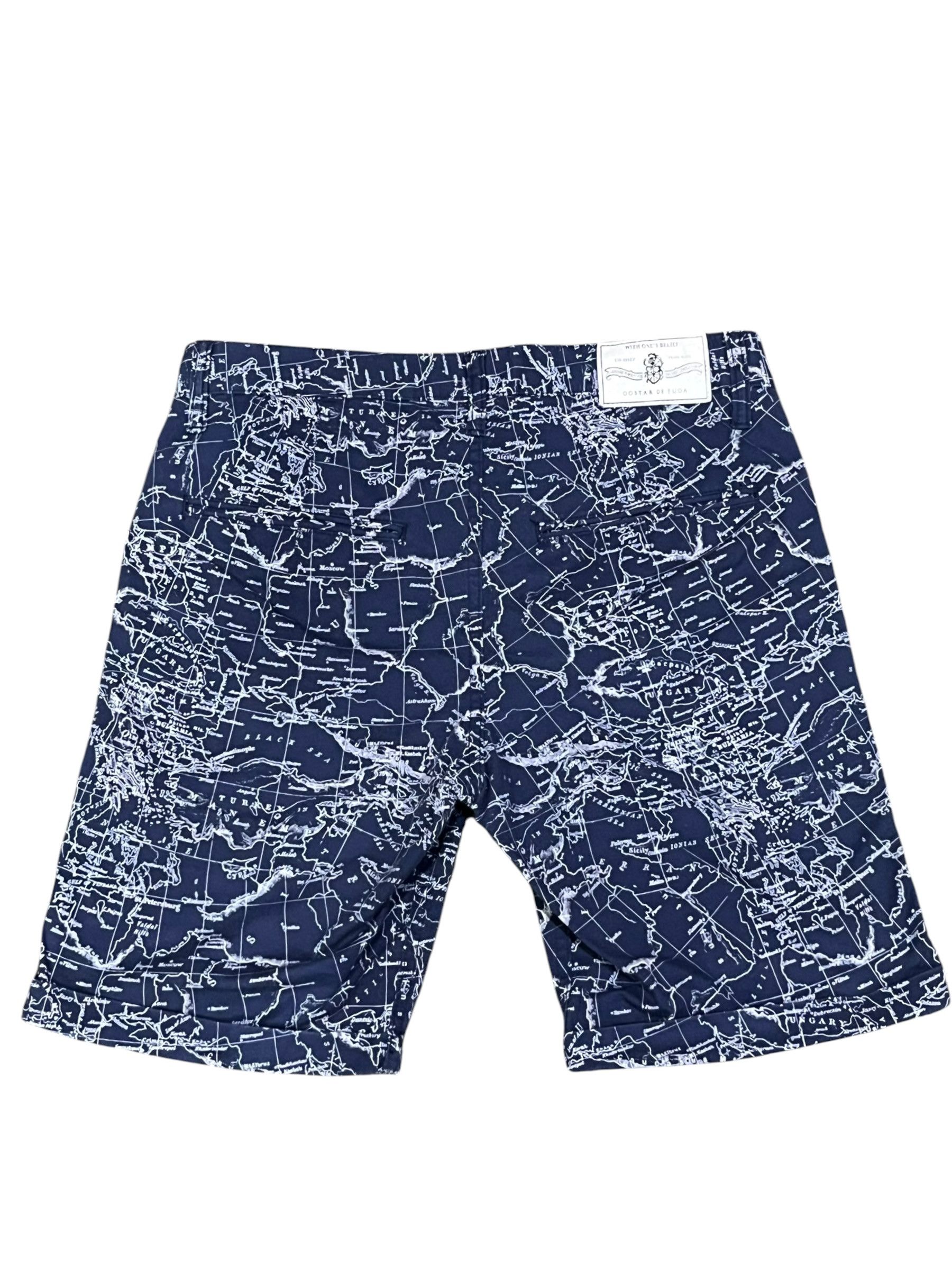 GOSTAR DE FUGA Gostar De Fuga Map Print Shorts Archive Japan Hype 30“ Size US 30 / EU 46 - 3 Thumbnail