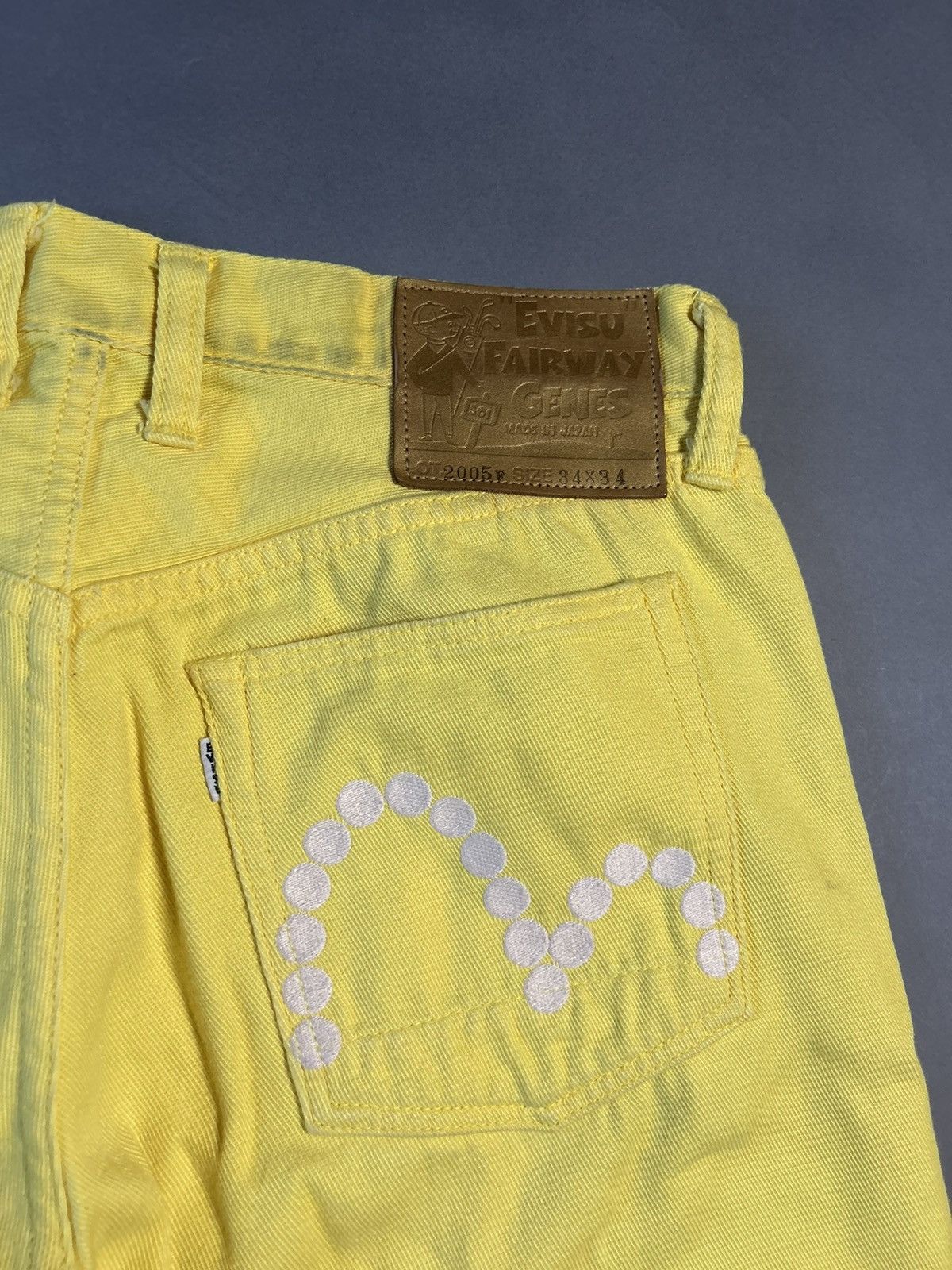 Evisu Evisu Fairway Genes vintage yellow chino pants dots logo Size US 34 / EU 50 - 3 Thumbnail
