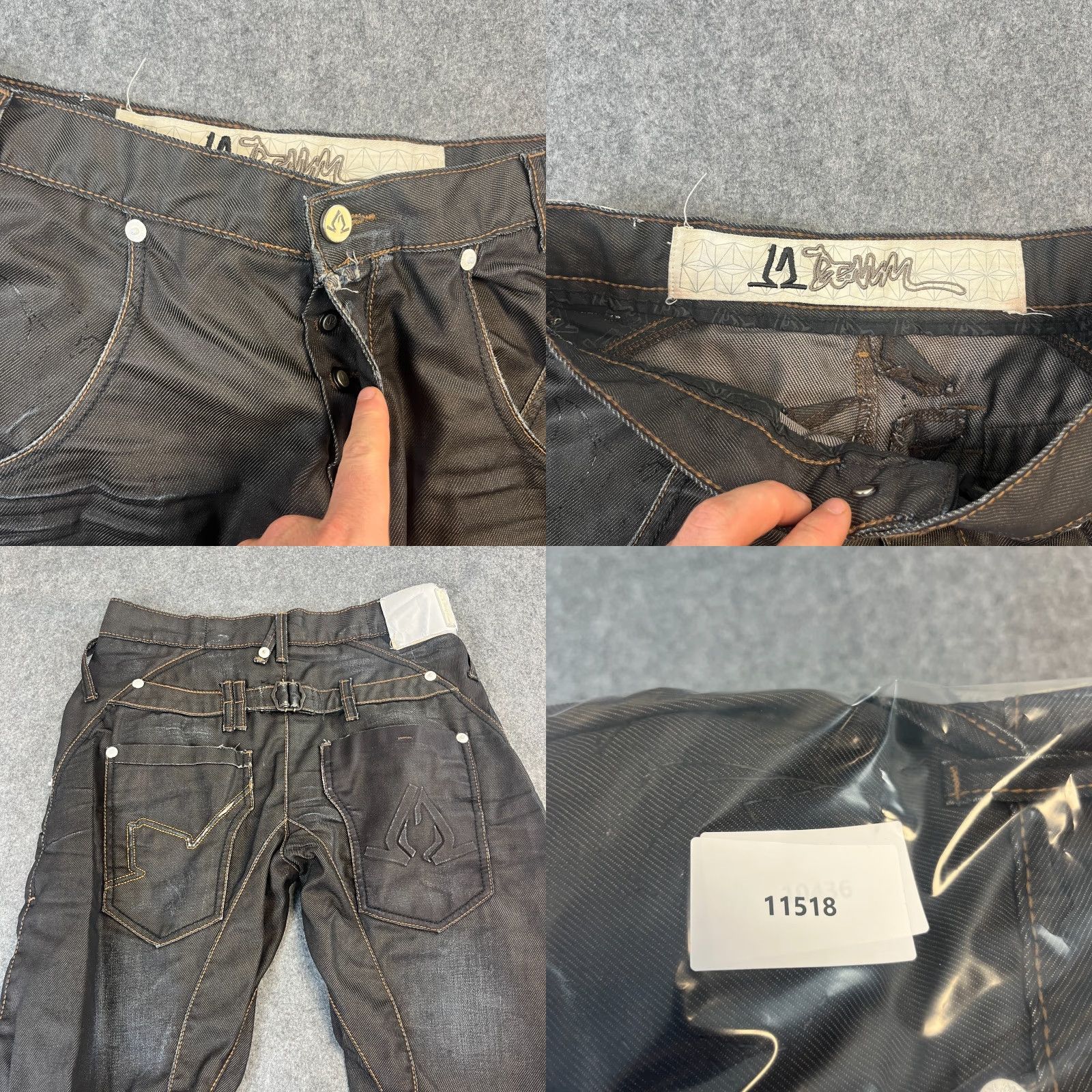 Vintage Vintage Mens Jeans Twisted Arc Fit 30 32 Dark Grey Cinch Buckle Back Y2K Panel Jeans Mens Regular 30 Dark Grey Cotton Denim 5-Pocket Size US 30 / EU 46 - 8 Thumbnail