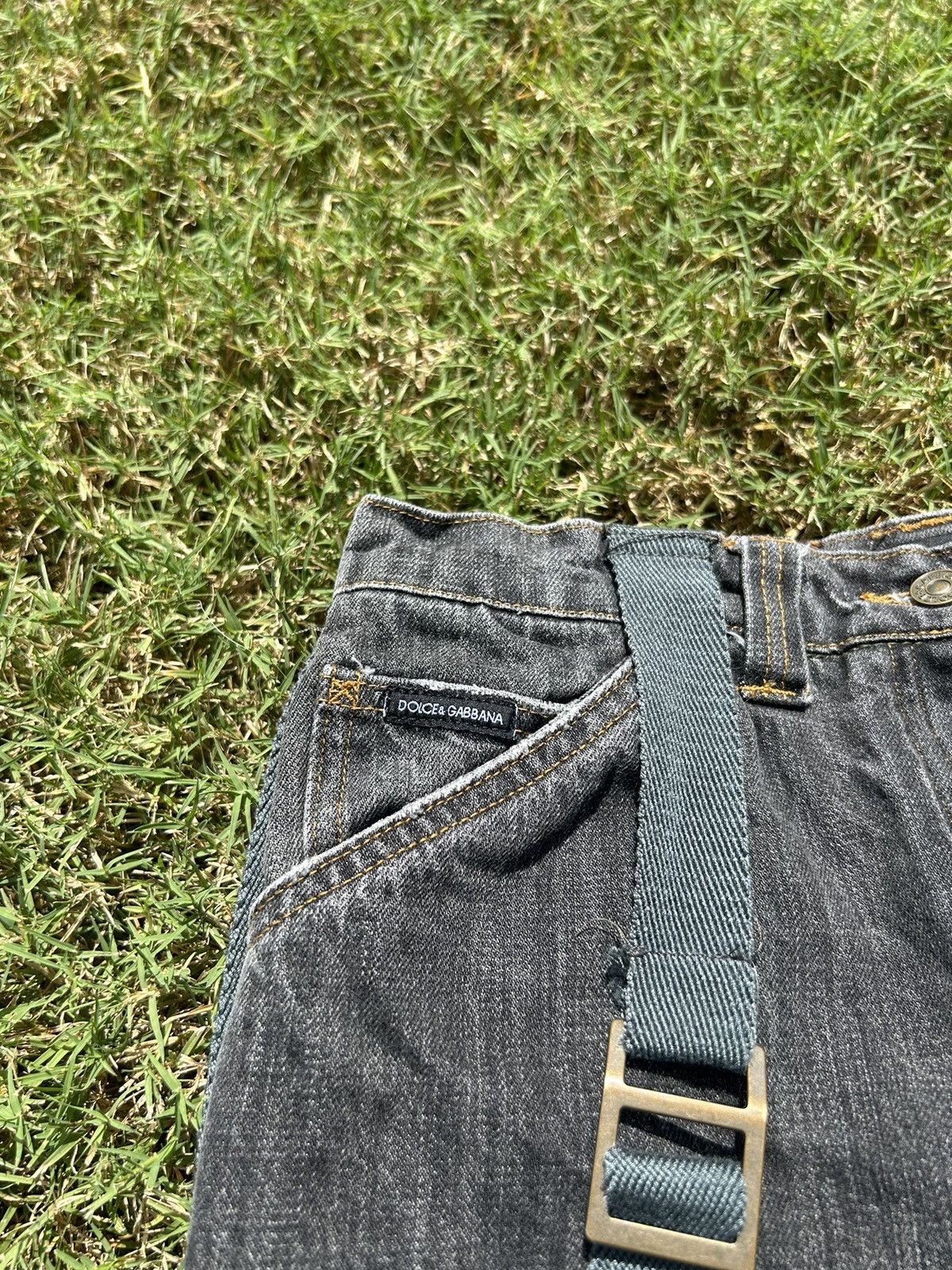Dolce & Gabbana Vintage SS04 Dolce & Gabbana Archive Bondage Denim Jeans Size US 31 - 7 Thumbnail