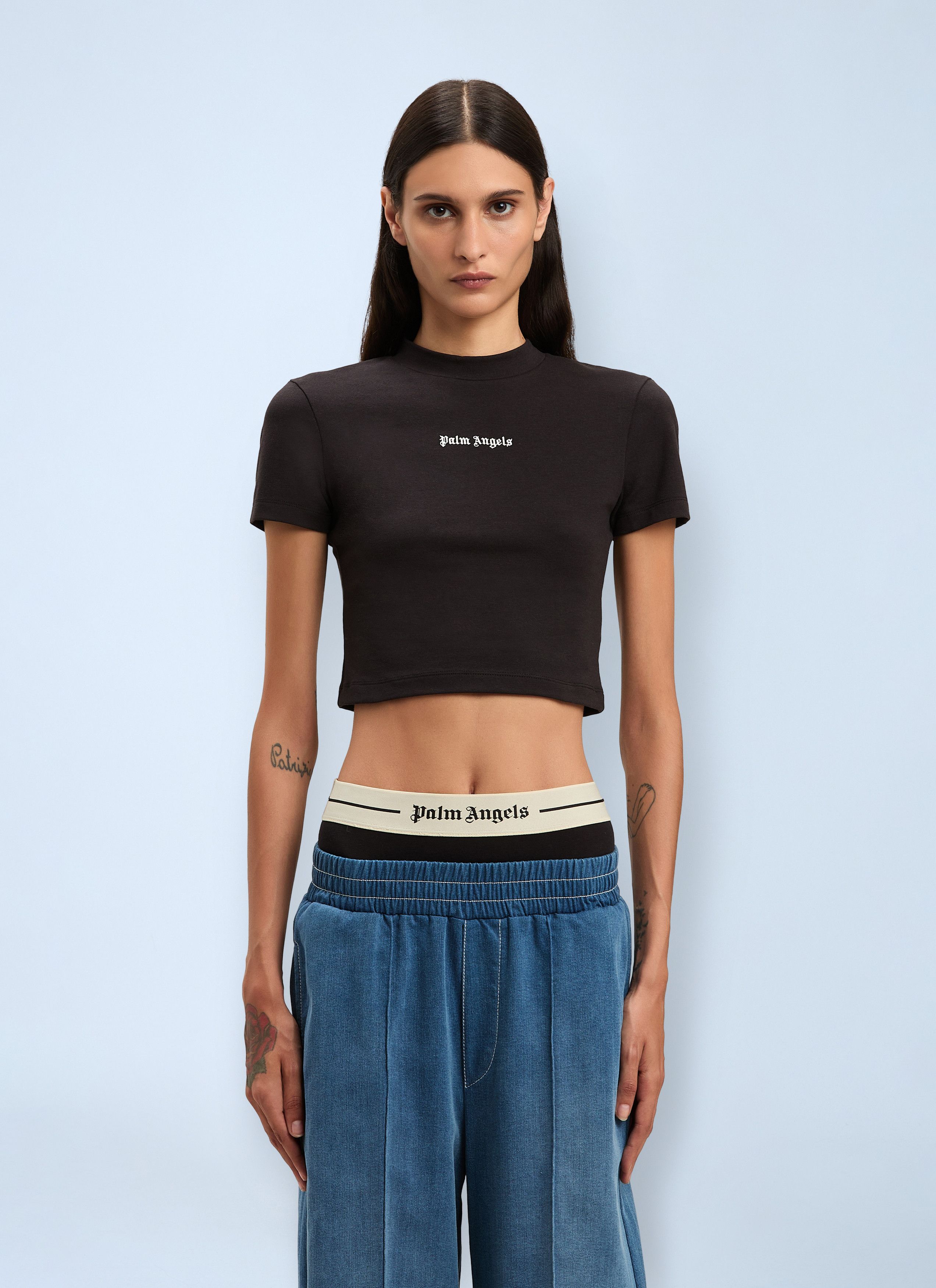 Palm Angels Logo Motif T-Shirt Size S / US 4 / IT 40 - 1 Thumbnail