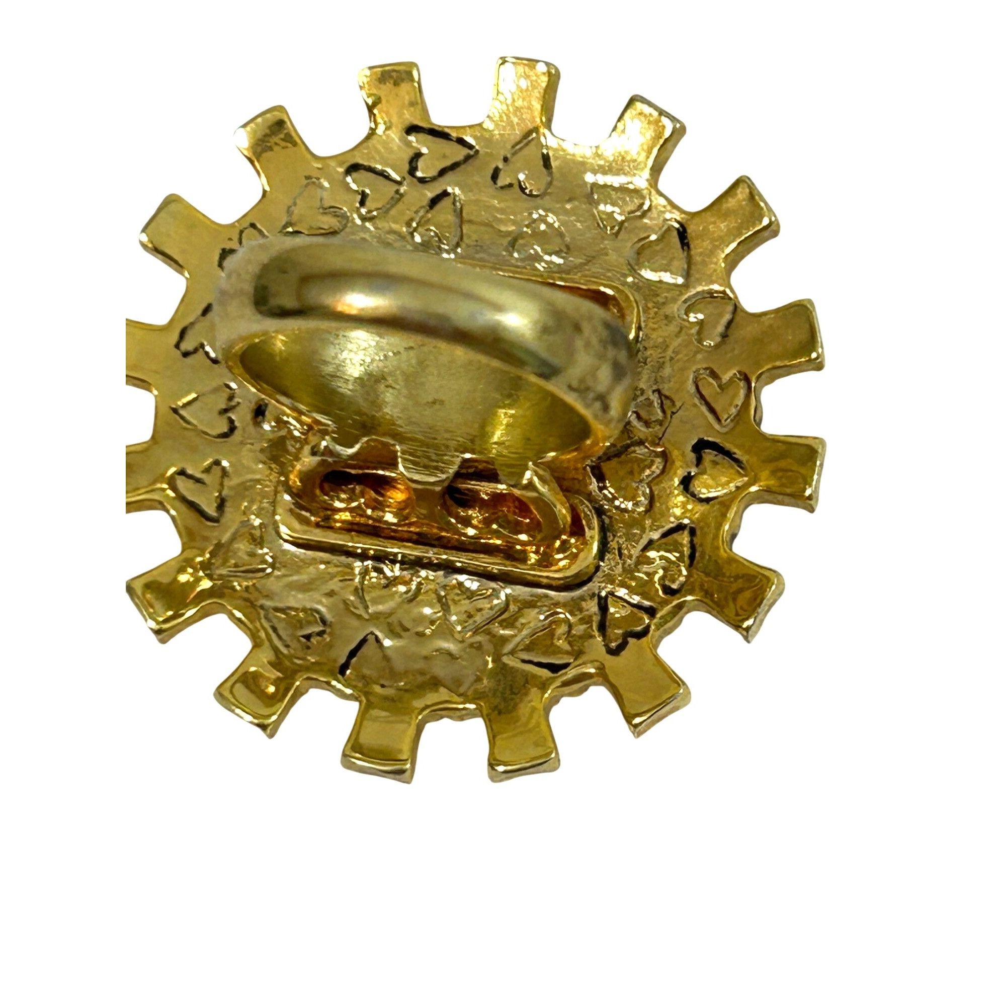 Betsey Johnson Betsy Johnson Tea Party Fashion Ring Vtg 7 Lucite Crystals G Size ONE SIZE - 12 Thumbnail