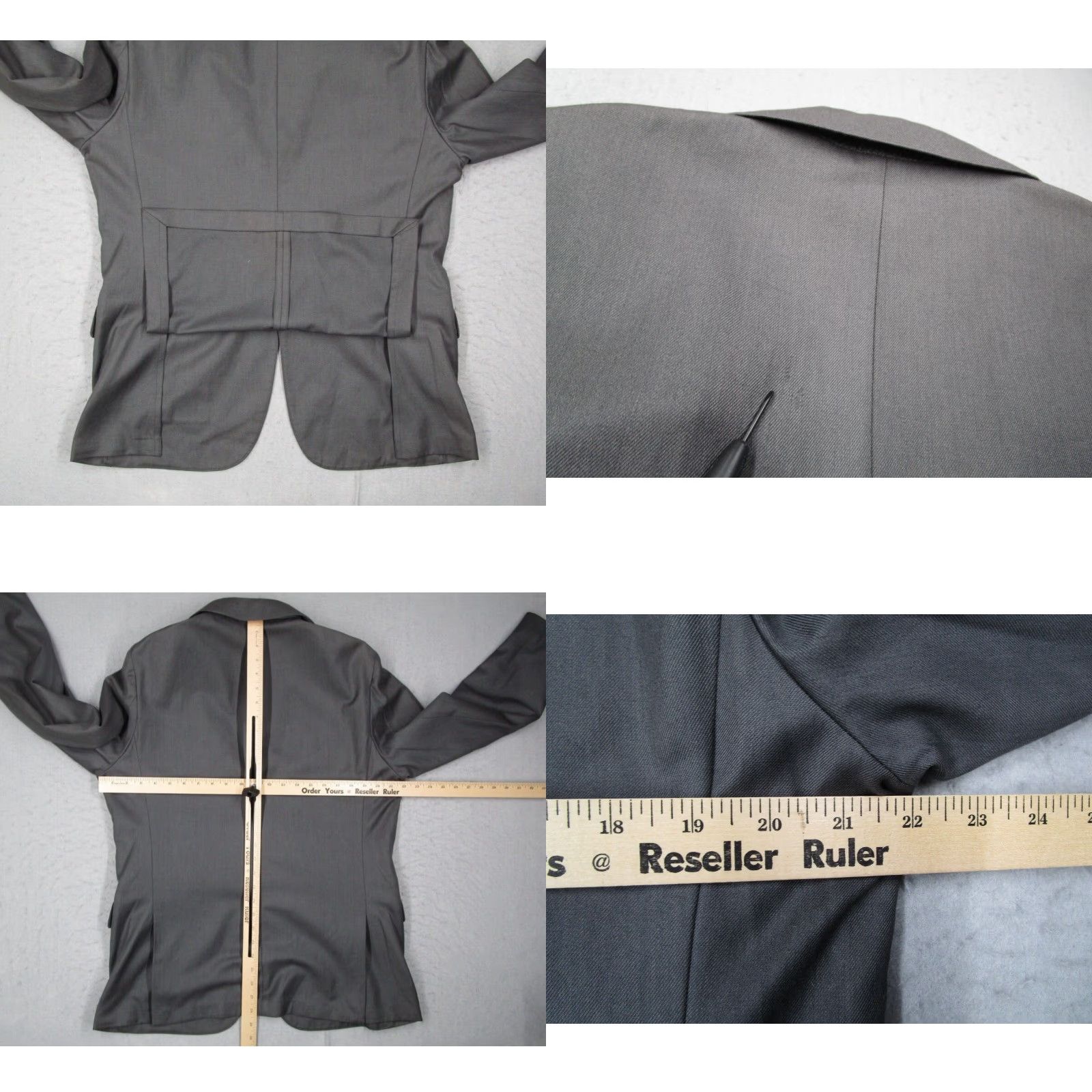 J.Crew J. CREW Blazer Mens 42 R Gray Ludlow American Woolen Wool/Cotton Blend 2 Button Single-Breasted Notch Lapel Jacket Size 42R - 8 Thumbnail