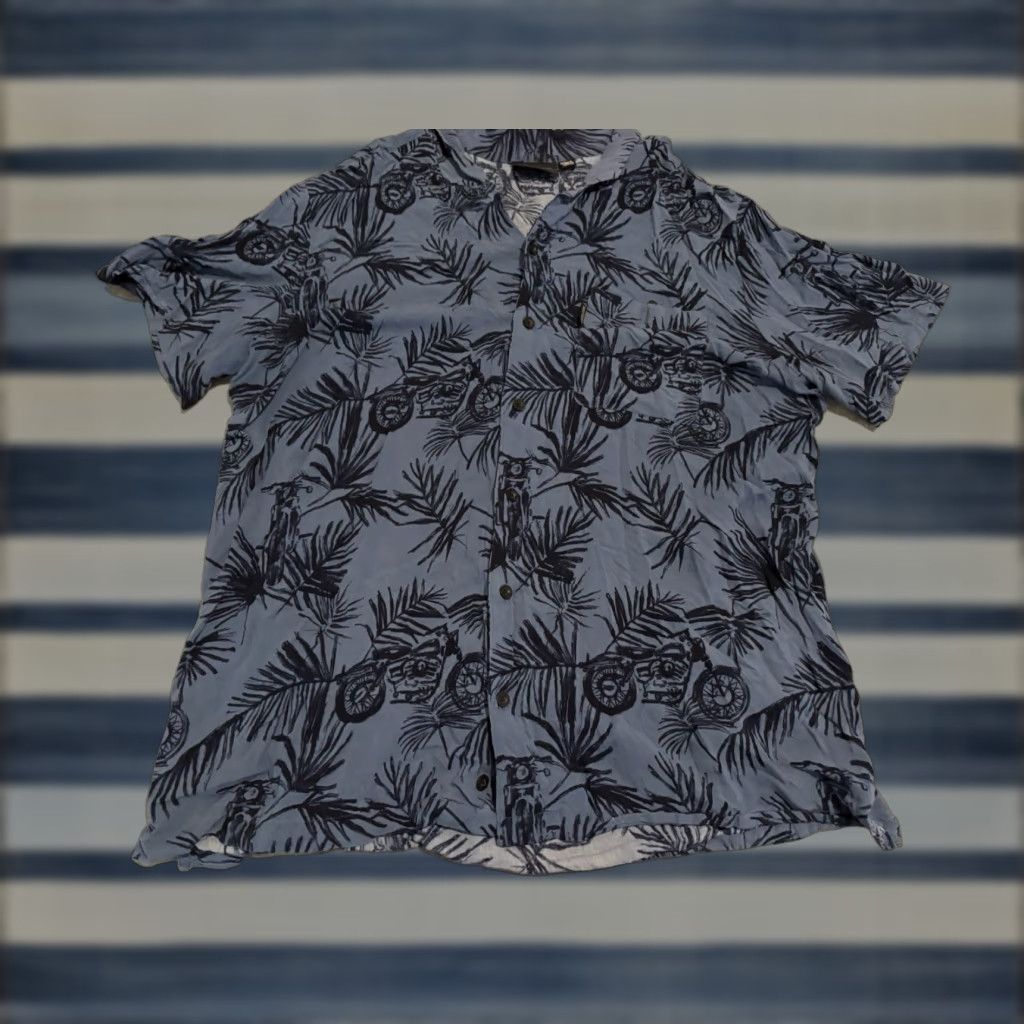 Harley Davidson Harley-Davidson Button-Up Shirt Blue Rayon Mens 3XL Hawaiian Short Sleeve Shirt Hawaiian Button-Up Shirt Mens 3XL Harley-Davidson Blue Size US XXL / EU 58 / 5 - 1 Thumbnail