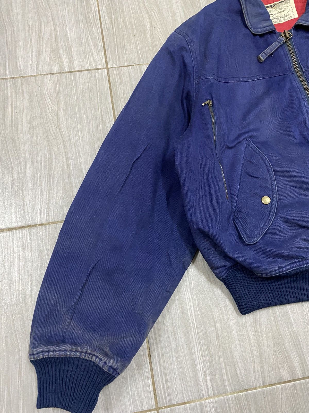 Issey Miyake Vintage Mafia Brothers Faded Navy Bomber Jacket Issey Style Size US M / EU 48-50 / 2 - 5 Thumbnail