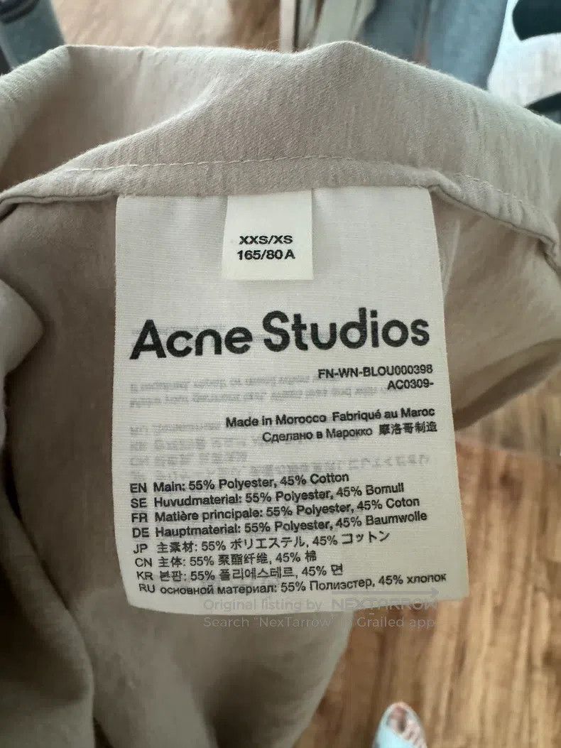 Acne Studios Acne Studios A large-sized high-end grey shirt Size S / US 4 / IT 40 - 3 Thumbnail