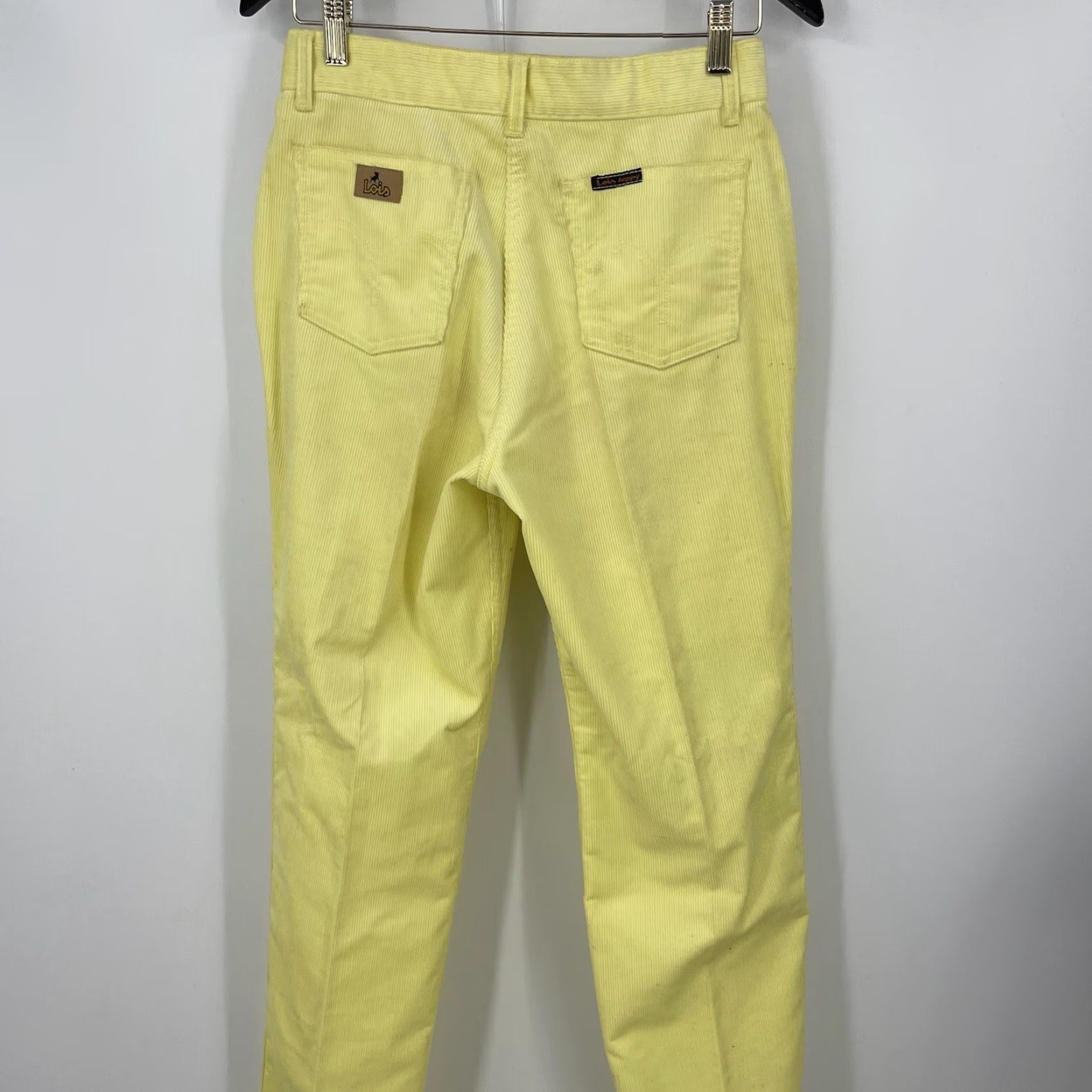 Vintage VINTAGE Lois Pants Womens 30x34 Bright Yellow Corduroy High Waisted Read Size 30" / US 8 / IT 44 - 6 Thumbnail