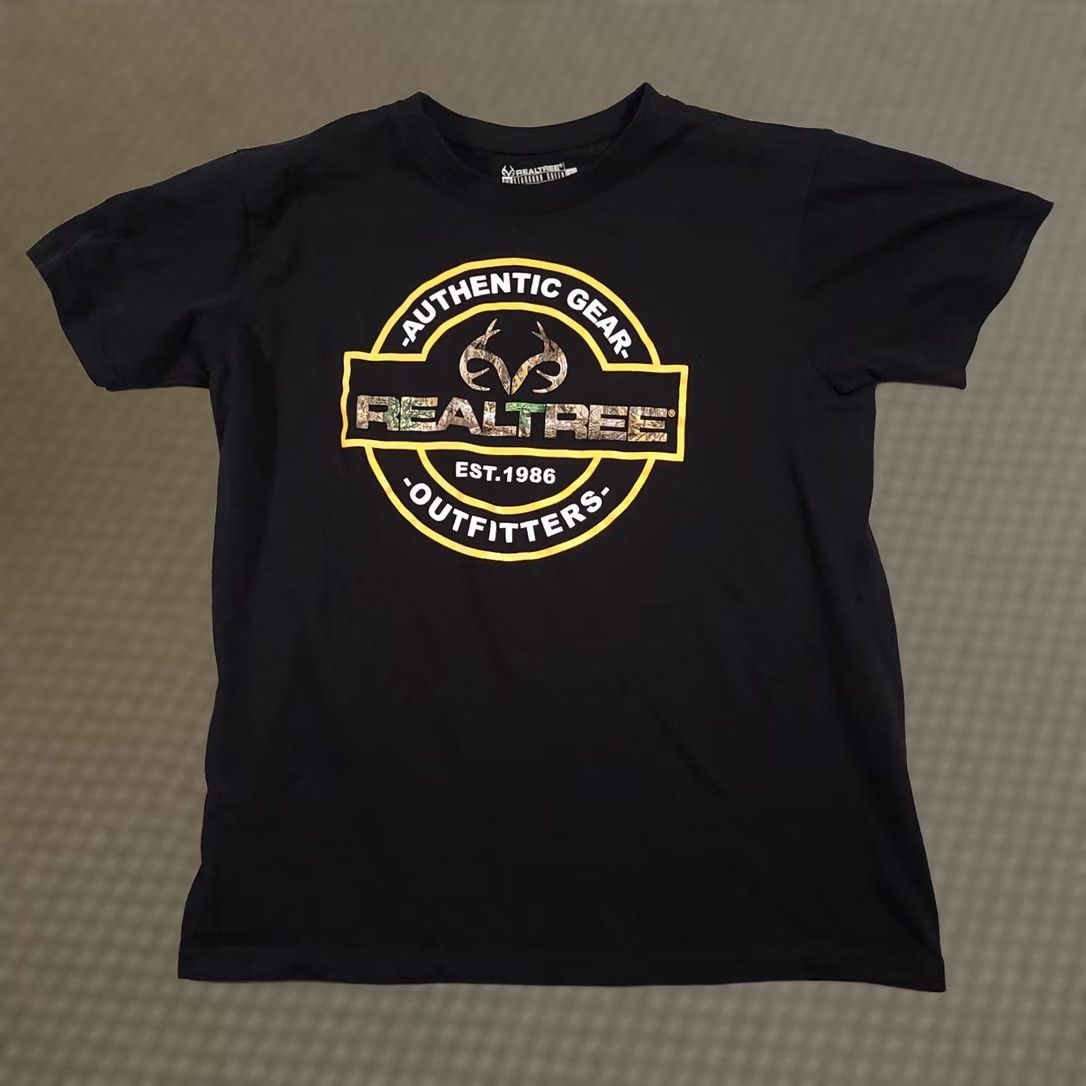 Realtree VINTAGE Realtree by Staghorn Creek Graphic T-Shirt Mens Large Black Logo Shirt Mens L Black Logo Size US L / EU 52-54 / 3 - 1 Thumbnail