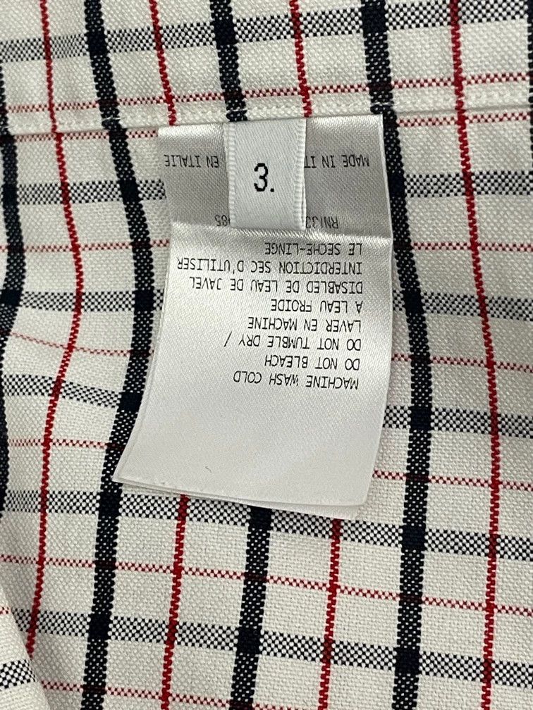 Thom Browne Thom browne White, black and red plaid double-sleeved shirt Size US L / EU 52-54 / 3 - 7 Thumbnail