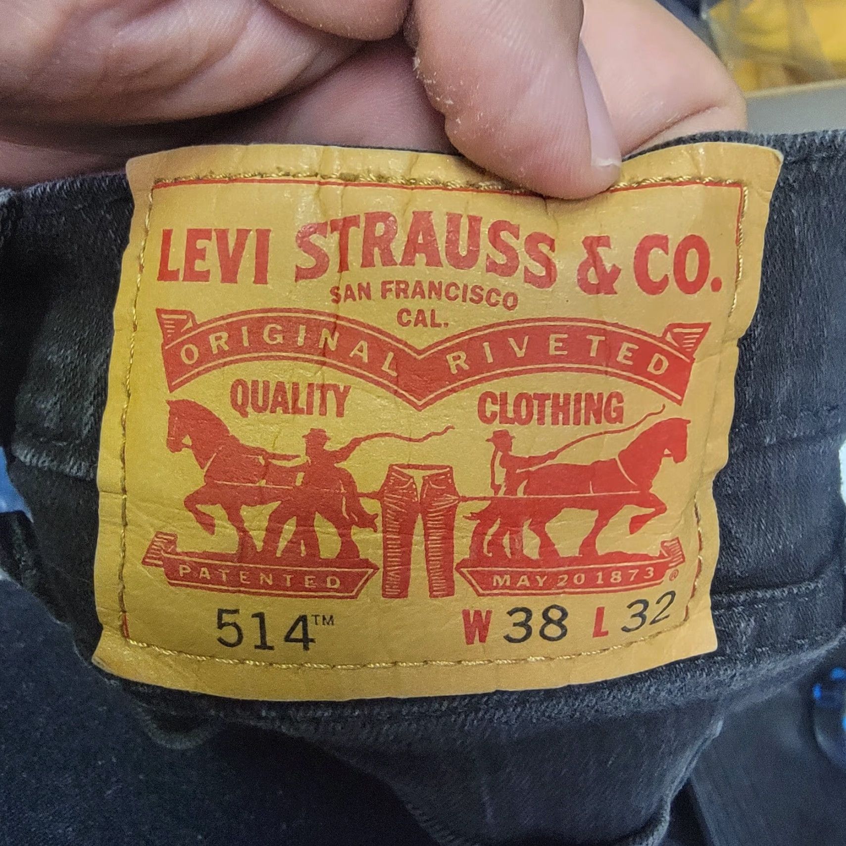 Levi's Levi's 514 Jeans Slim Straight Stretch Black 38x32 Denim Cotton Spandex Mens 514 Slim Straight Jeans Men 38x32 Black Stretch Size US 38 / EU 54 - 3 Thumbnail