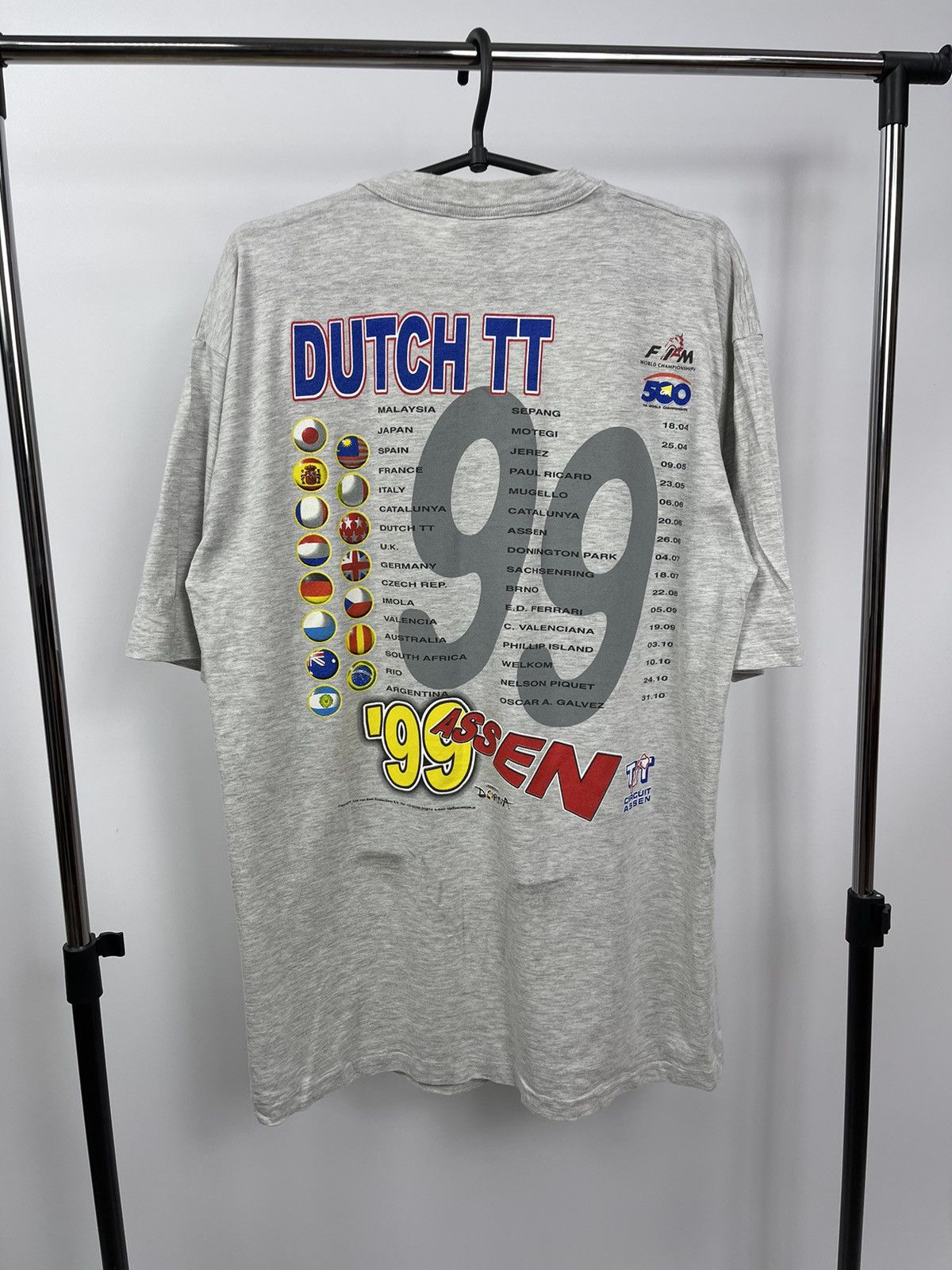 Fox Racing Vintage 90s Dutch TT Assen 1999 Racing Gray T-Shirt Size XL Size US XL / EU 56 / 4 - 6 Thumbnail