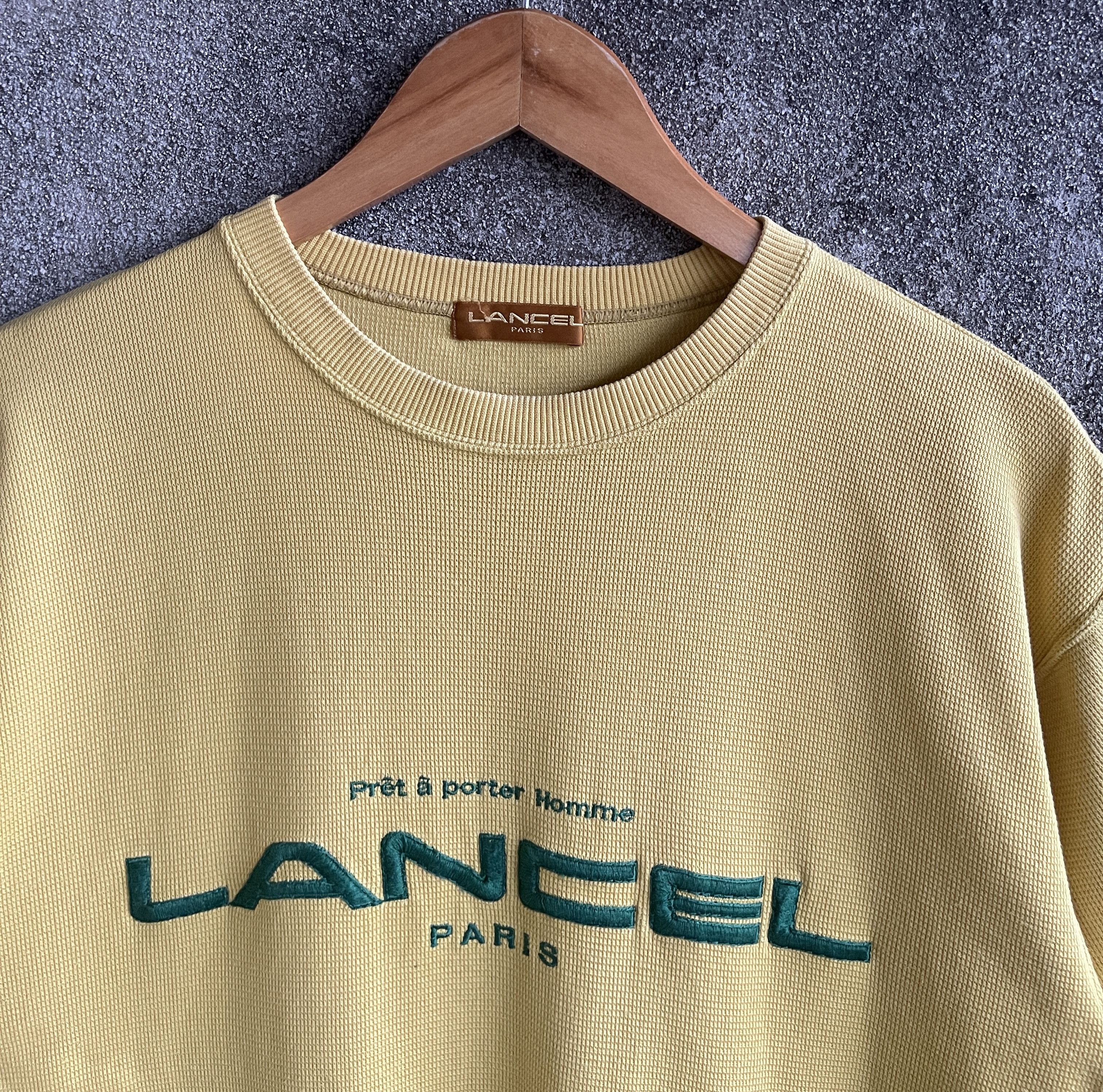 Lancel × Vintage Vintage’90s🔥LANCEL PARIS🔥Spell Out Embroidery Sweatshirt Size US M / EU 48-50 / 2 - 4 Thumbnail