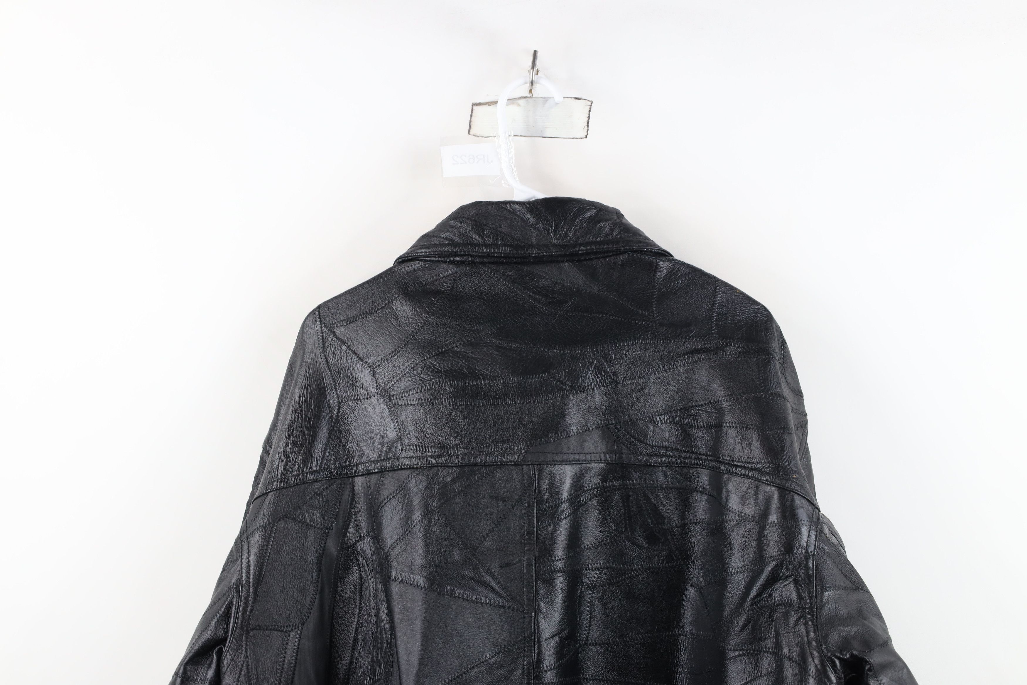 Vintage Vintage 90s Streetwear Patchwork Leather Bomber Jacket Size US XL / EU 56 / 4 - 13 Thumbnail